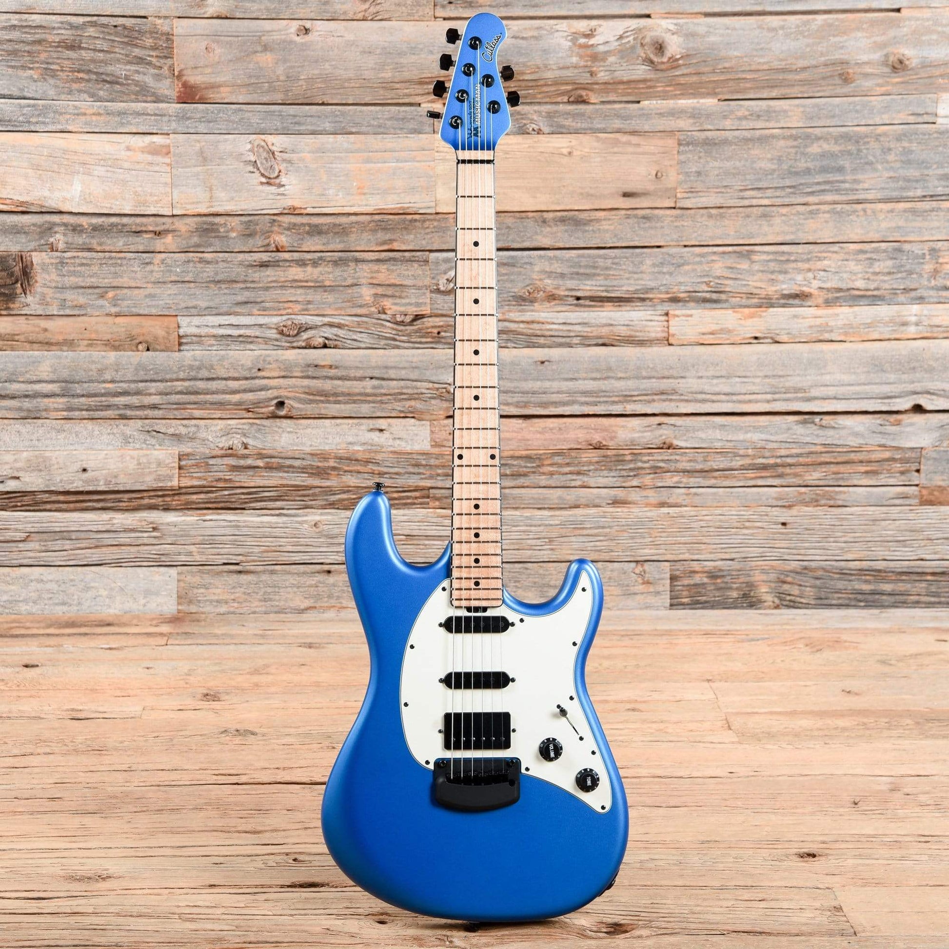 Music Man BFR Cutlass HSS Blue Magic Figured Maple Neck Electric Guitars / Solid Body