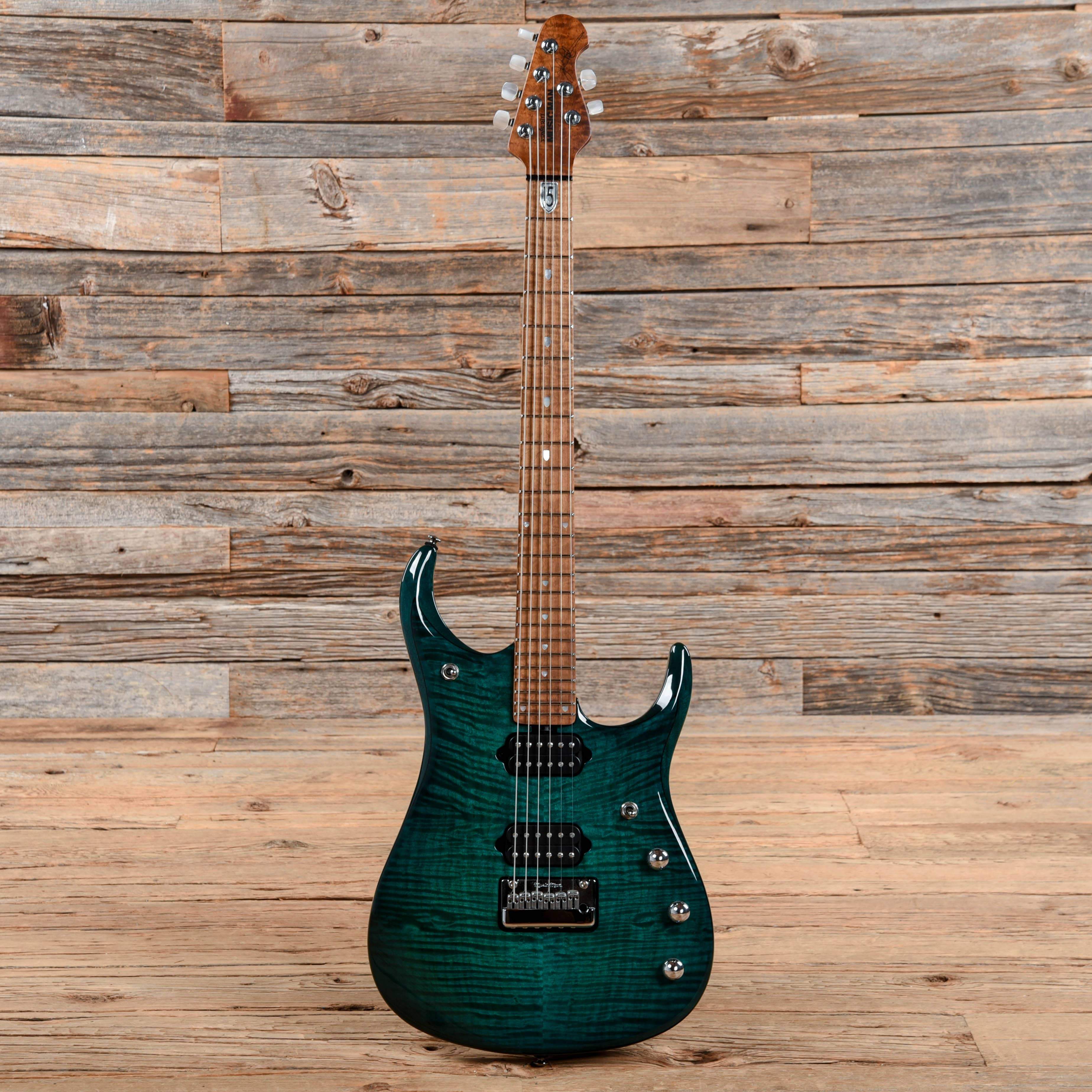 Music Man BFR JP15 w/Roasted Maple Neck Flame Teal Burst 2017 Electric Guitars / Solid Body