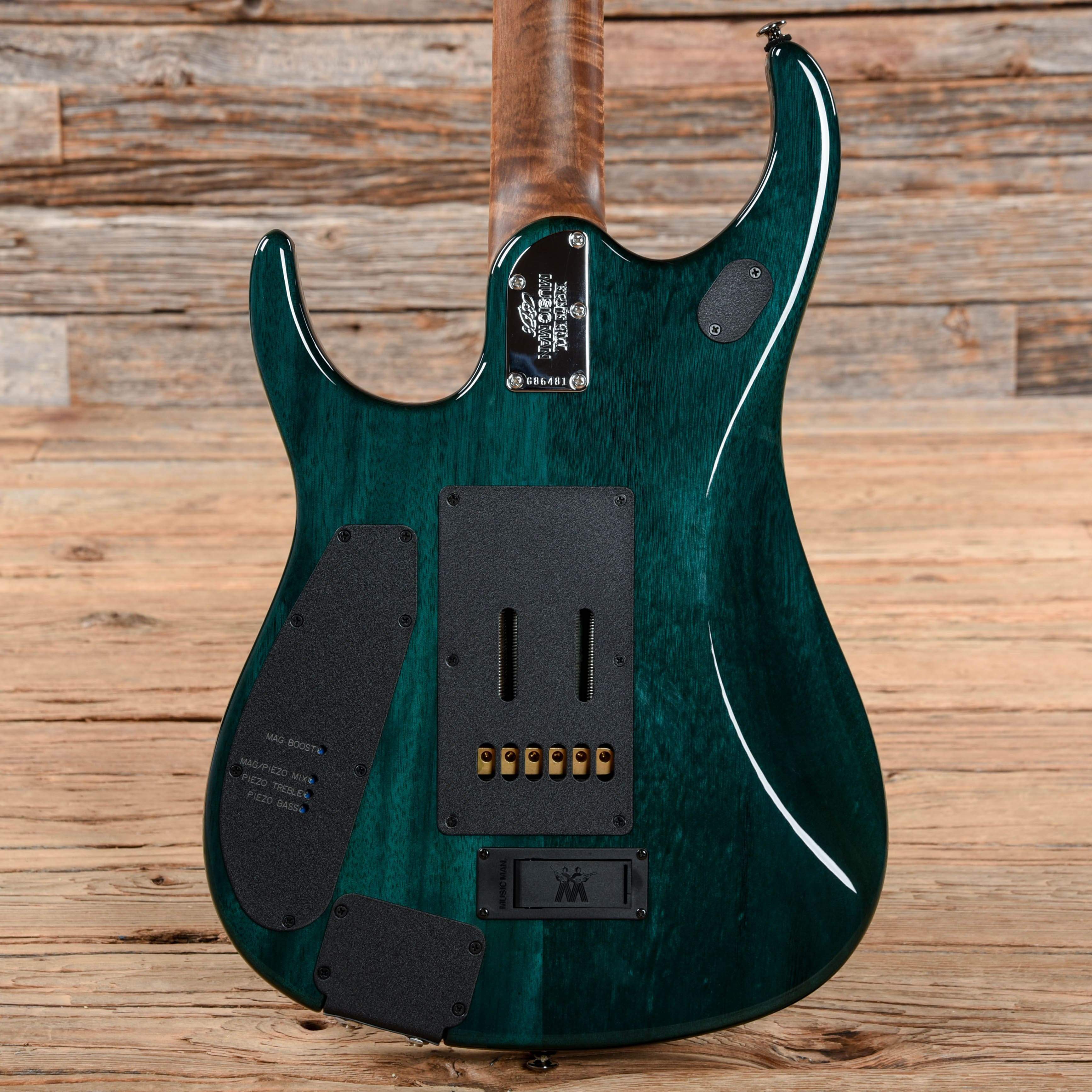 Music Man BFR JP15 w/Roasted Maple Neck Flame Teal Burst 2017 Electric Guitars / Solid Body