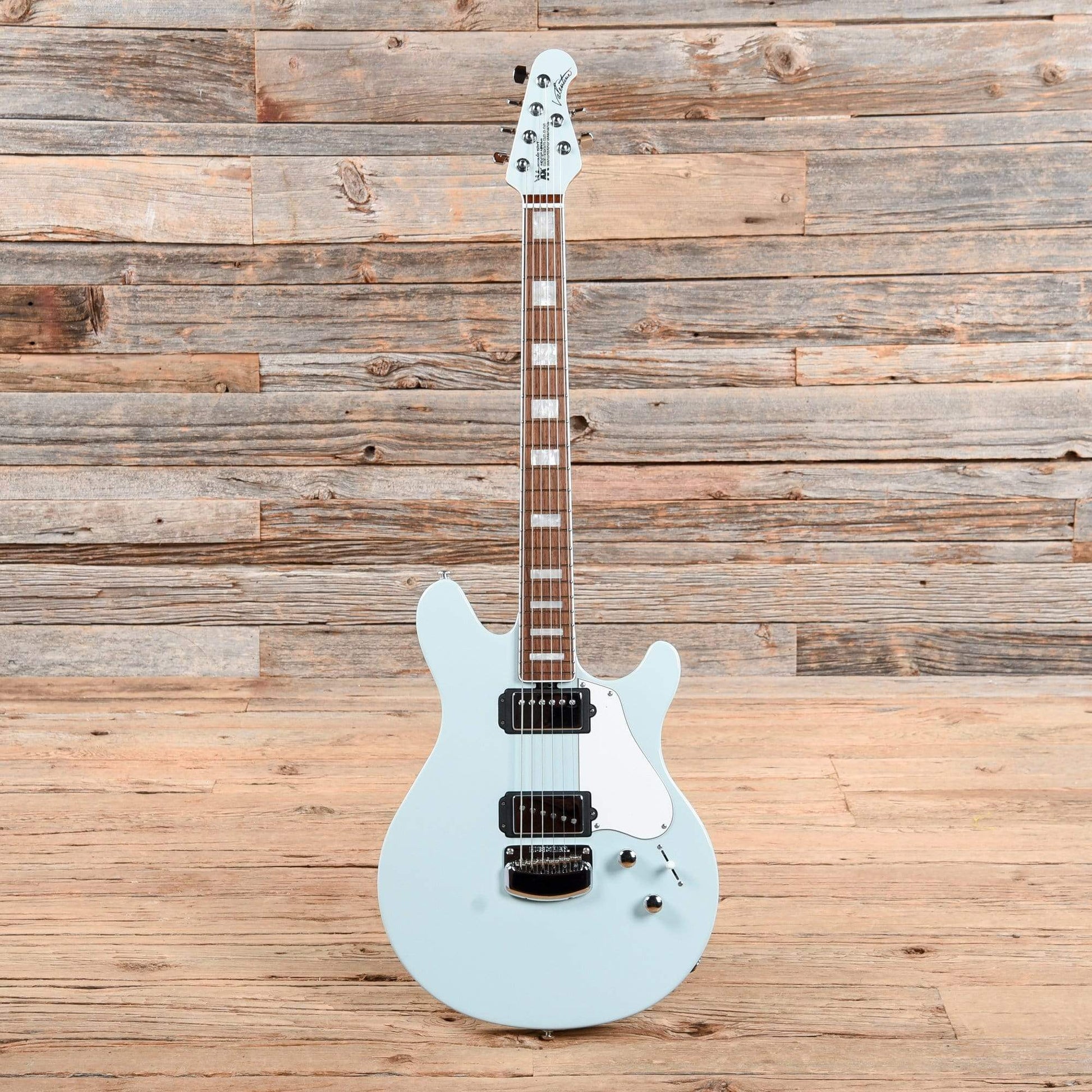 Music Man BFR Valentine Baby Blue w/Painted Headstock Electric Guitars / Solid Body