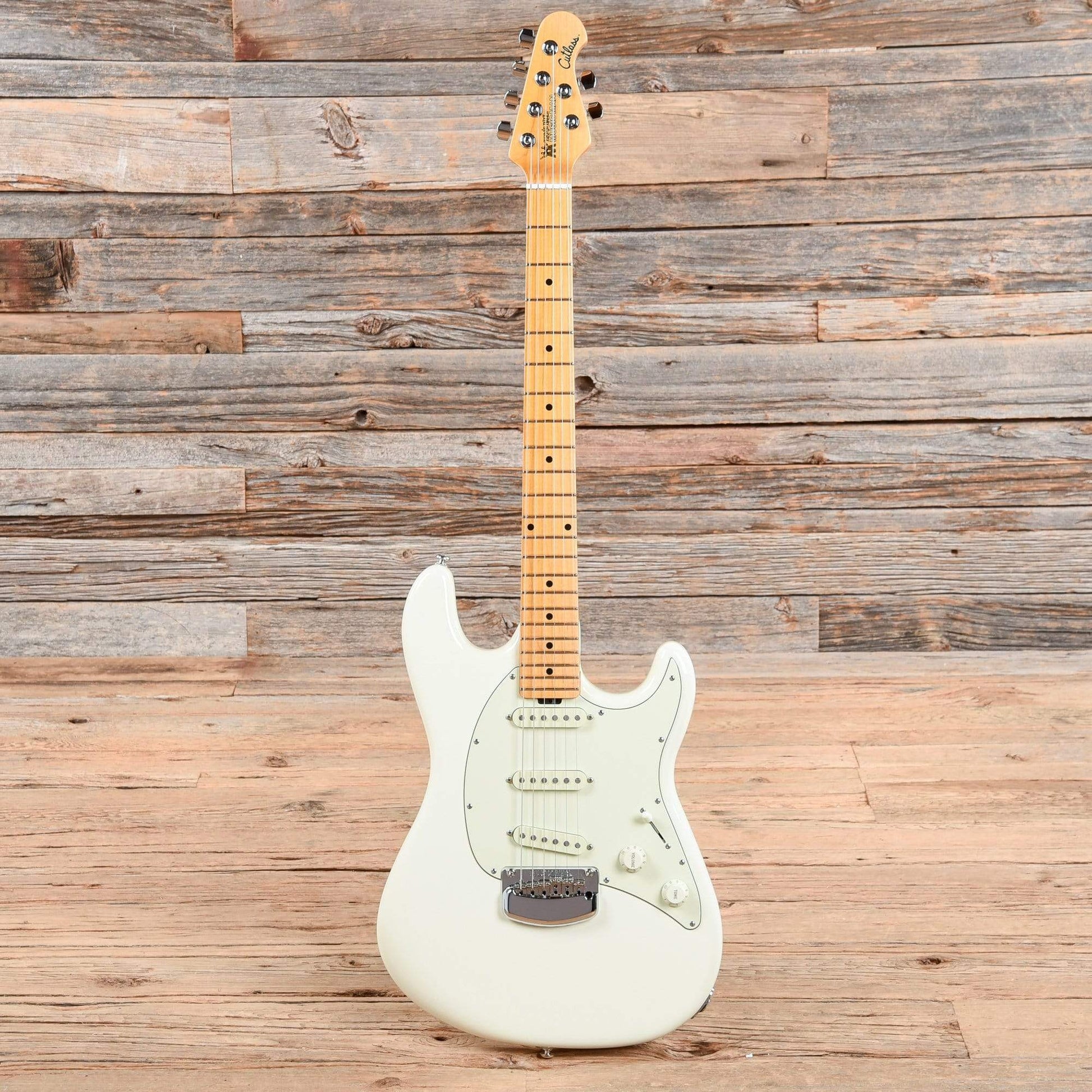 Music Man Cutlass SSS Ivory White Electric Guitars / Solid Body