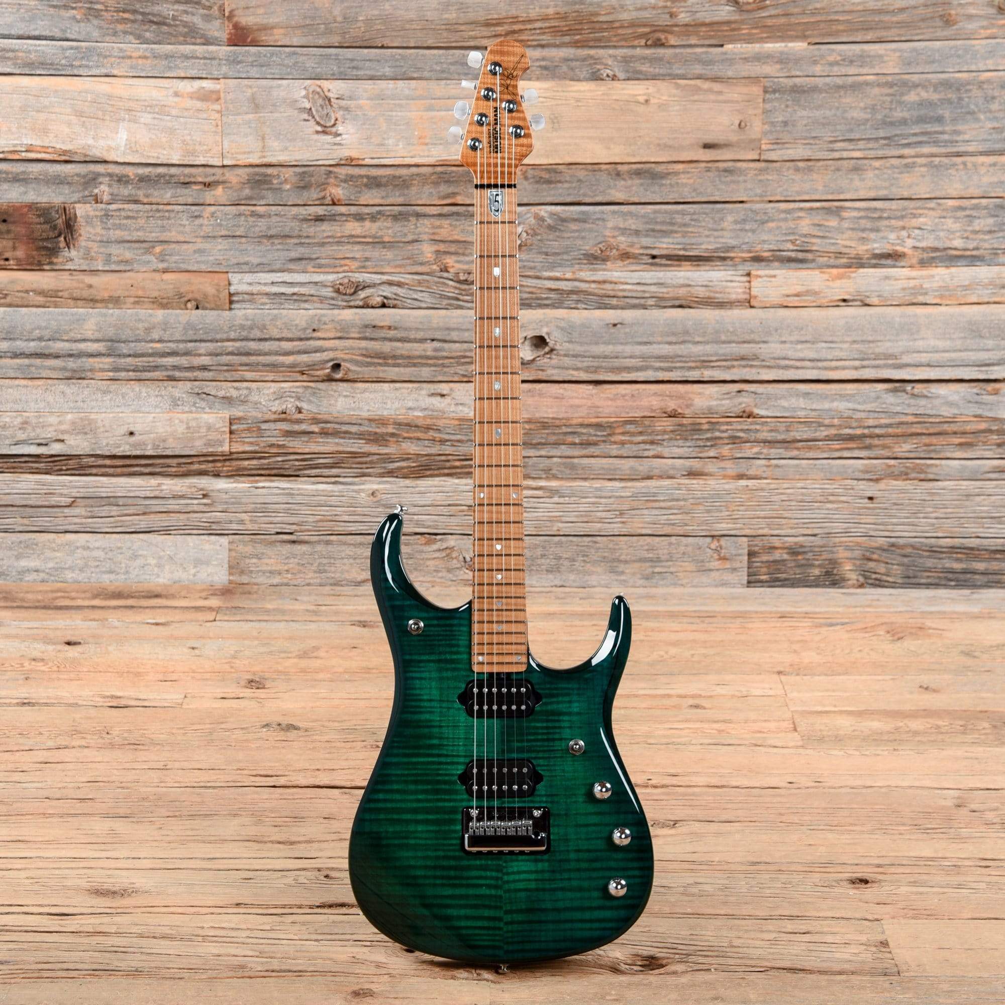 Music Man JP15 BFR w/Roasted Maple Neck Flame Teal Burst 2017 Electric Guitars / Solid Body