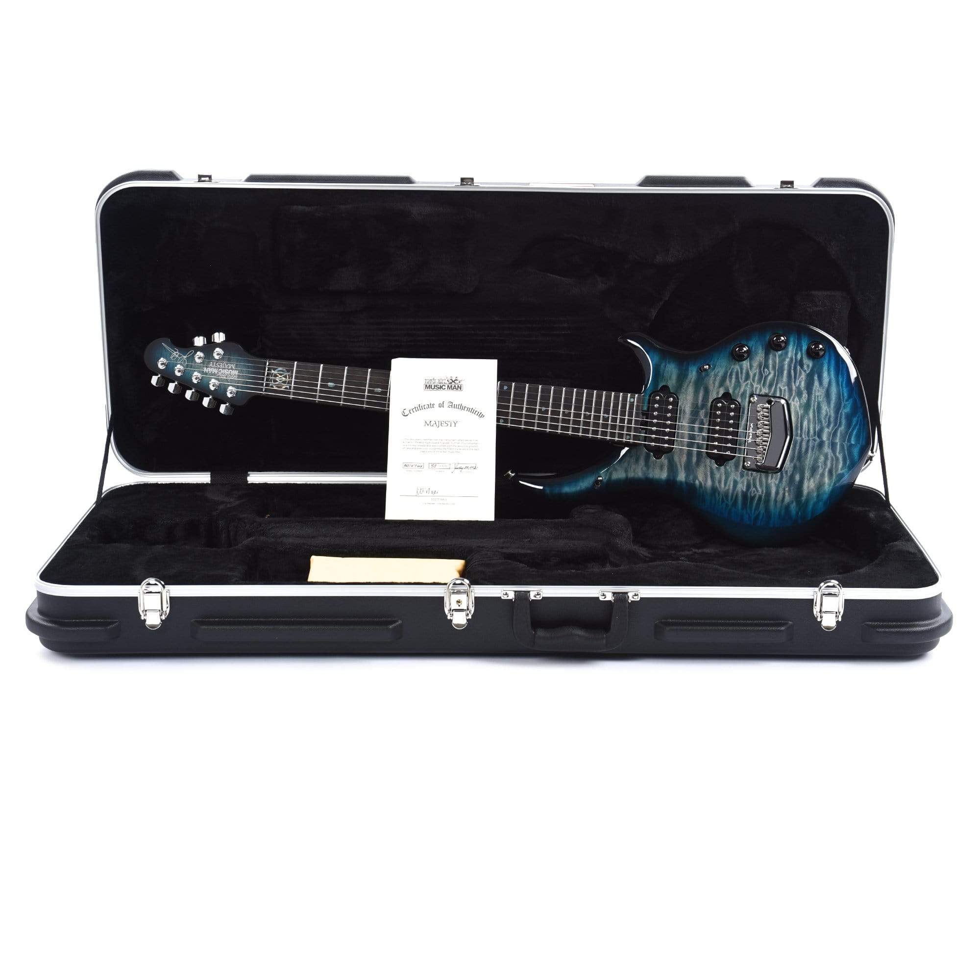 Music Man Limited Edition Majesty 7 Quilted Maple Top Blue Dream Electric Guitars / Solid Body