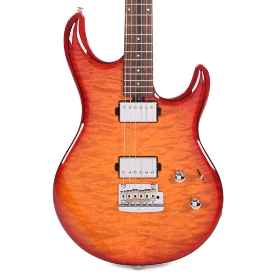 Music Man Luke III HH Cherry Burst Quilt w/Rosewood Fingerboard Electric Guitars / Solid Body