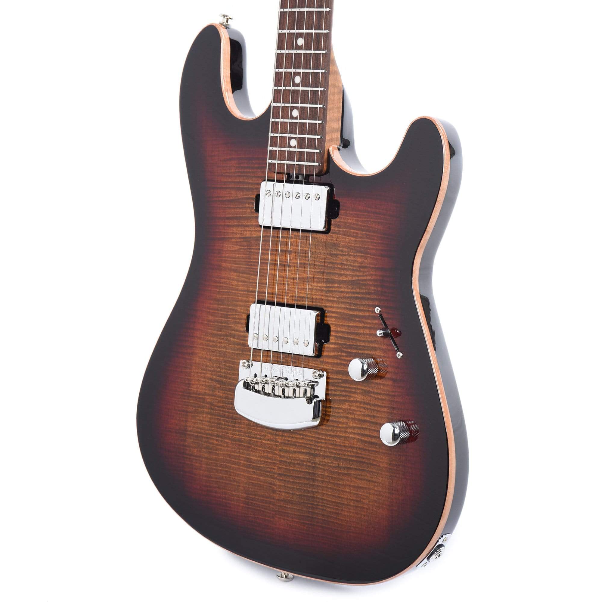 Music Man Sabre Guitar HH Trem Flame Maple Bougie Burst w/Roasted Figured Maple Neck Electric Guitars / Solid Body