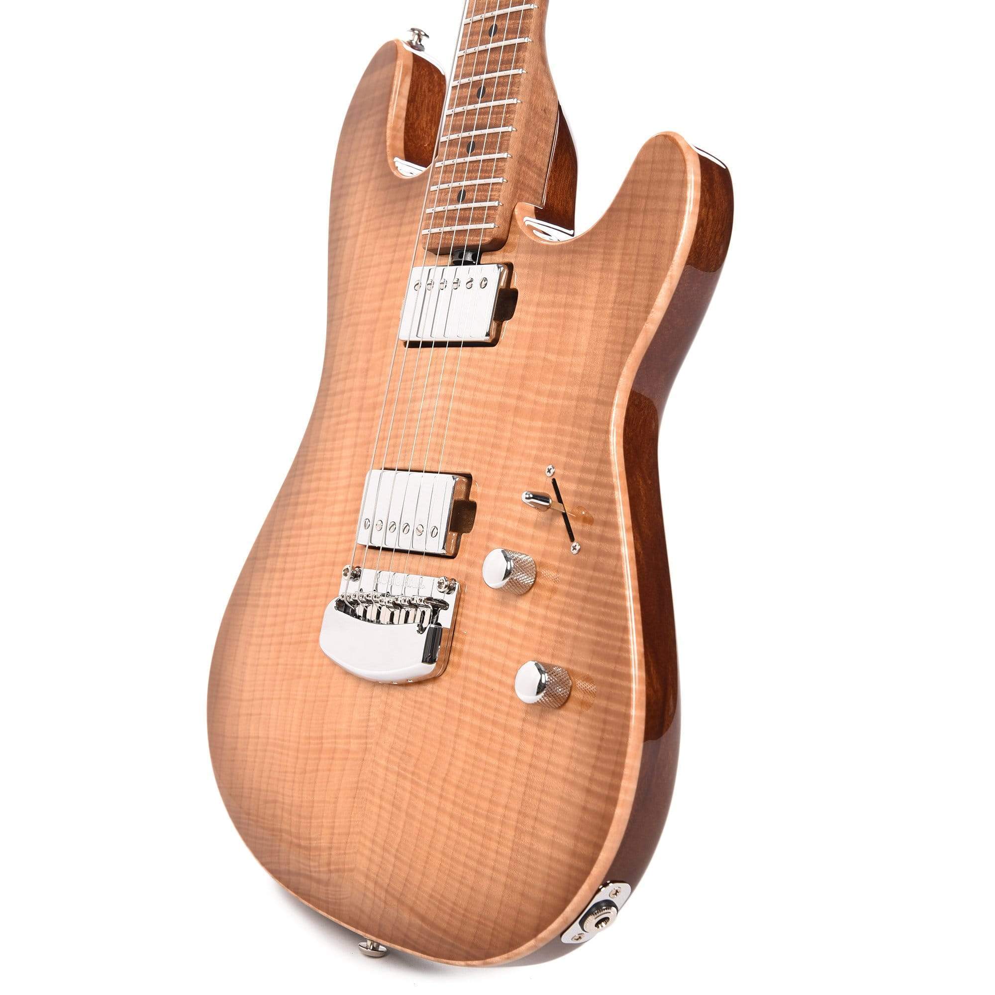 Music Man Sabre Guitar HH Trem Flame Maple Honey Suckle w/Roasted Figured Maple Neck Electric Guitars / Solid Body