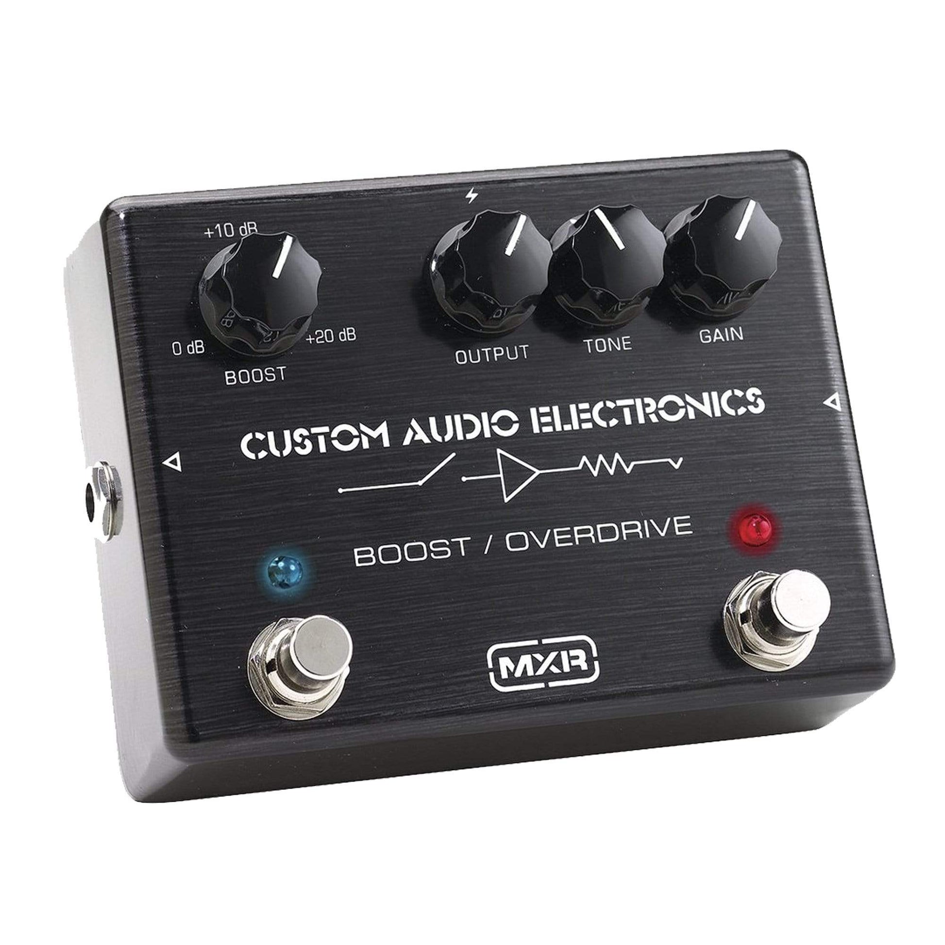 MXR Custom Audio Electronics MC-402 Boost Overdrive Bundle w/ Truetone 1 Spot Space Saving 9v Adapter Effects and Pedals / Overdrive and Boost