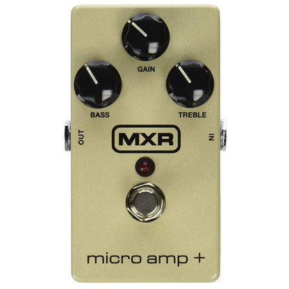 MXR M233 Micro Amp+ Bundle w/ Truetone 1 Spot Space Saving 9v Adapter Effects and Pedals / Overdrive and Boost