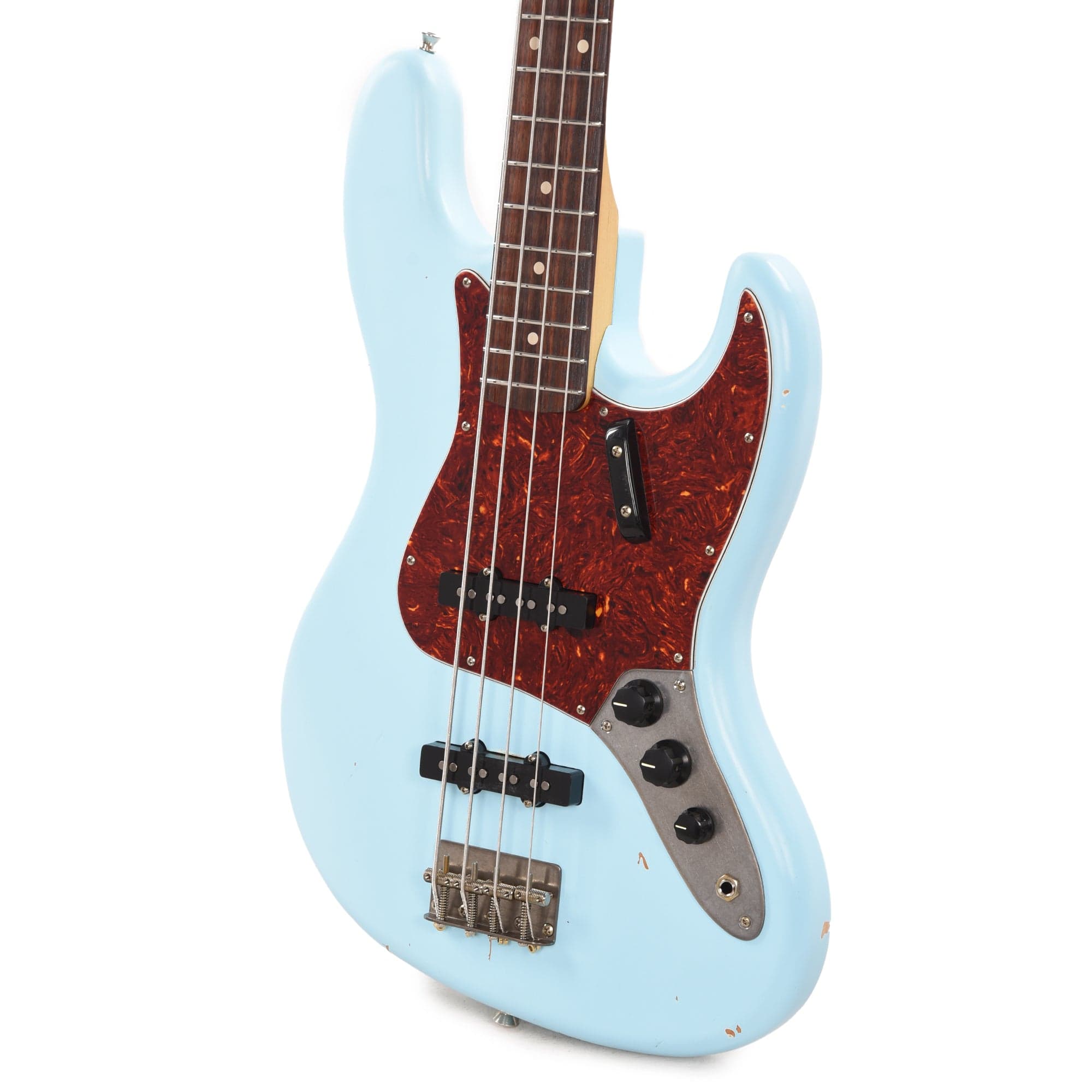 Nash JB-63 Sonic Blue Light Relic w/4-Ply Tortoise Pickguard, Matching –  Chicago Music Exchange