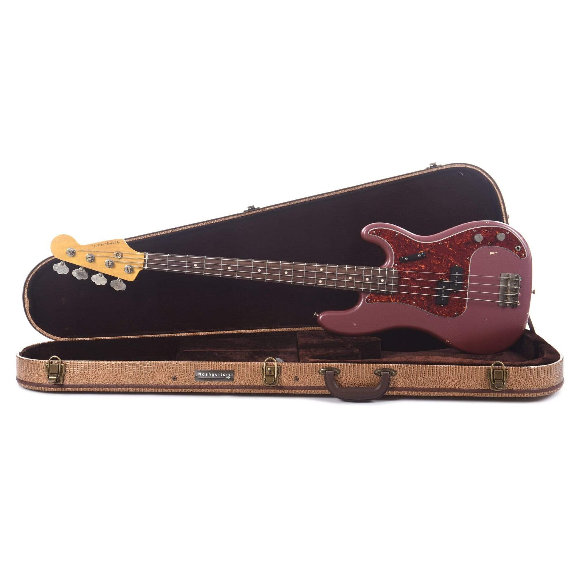 Nash PB-63 Burgundy Mist Light Relic w/4-Ply Tortoise Pickguard & Lollar Pickups Bass Guitars / 4-String