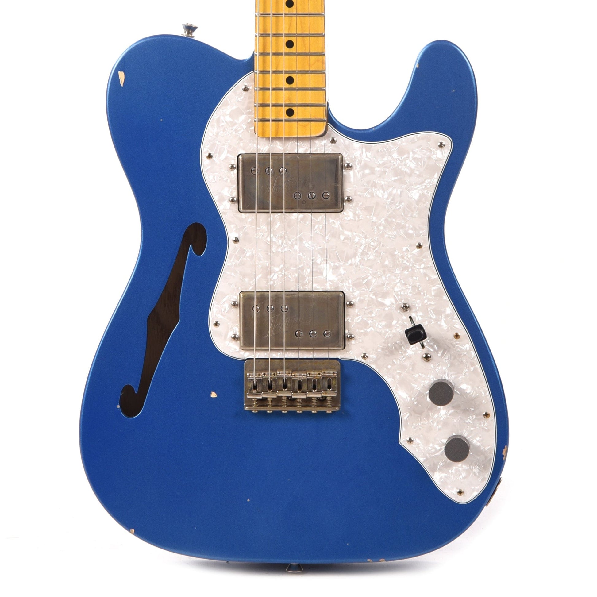 Nash T-72 Thinline Ash Lake Placid Blue Light Aging w/Pearloid Pickguard & Lollar Pickups Electric Guitars / Semi-Hollow