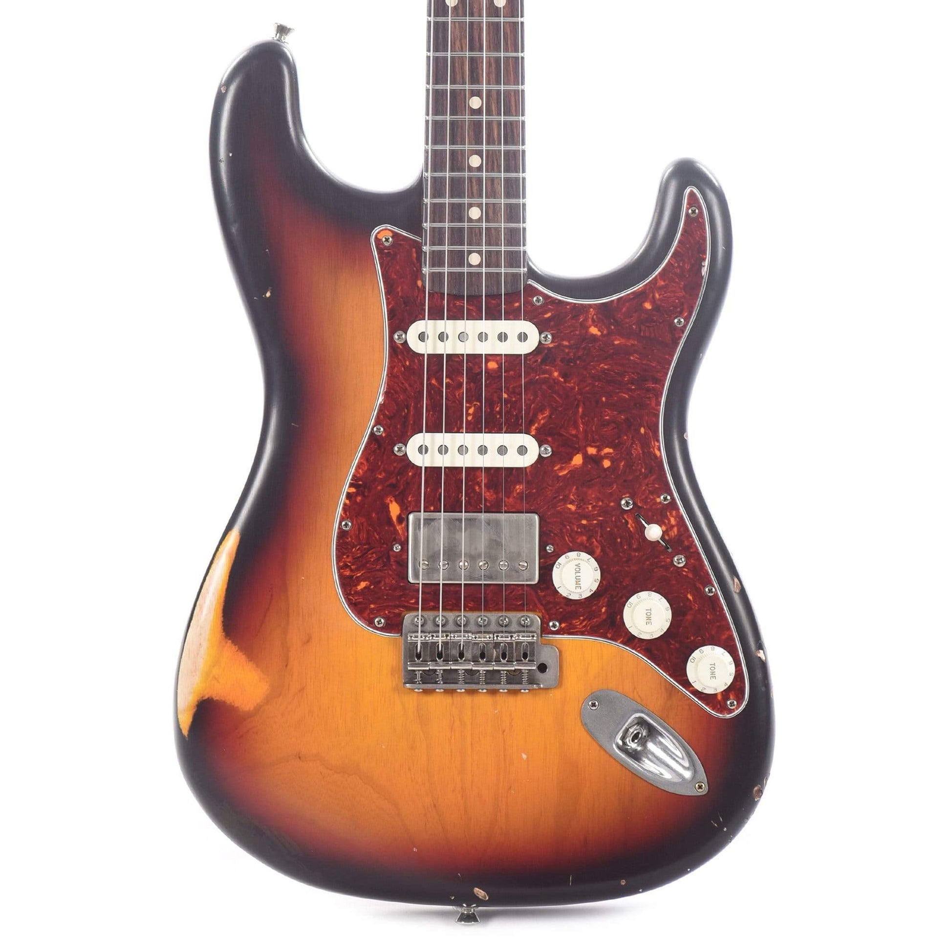 Nash S-63 HSS Ash 3-Tone Sunburst Medium Relic w/4-Ply Tortoise Pickguard, & Lollar Imperial Electric Guitars / Solid Body