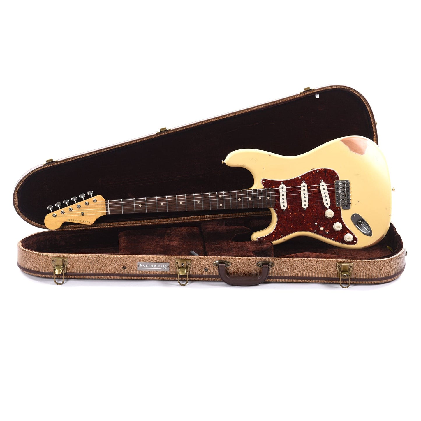 Nash S-63 LEFTY Vintage White Medium Relic w/4-Ply Tortoise Pickguard & Lollar Pickups Electric Guitars / Solid Body