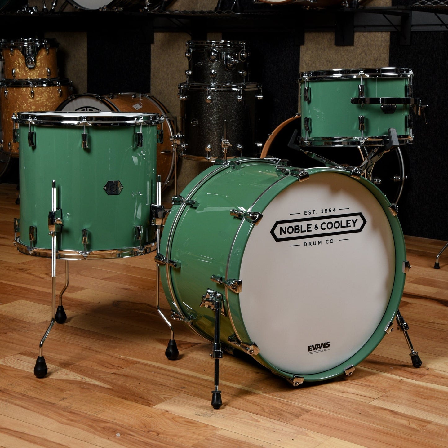 Noble & Cooley Horizon 13/16/22 3pc. Drum Kit Green Monster Drums and Percussion / Acoustic Drums / Full Acoustic Kits