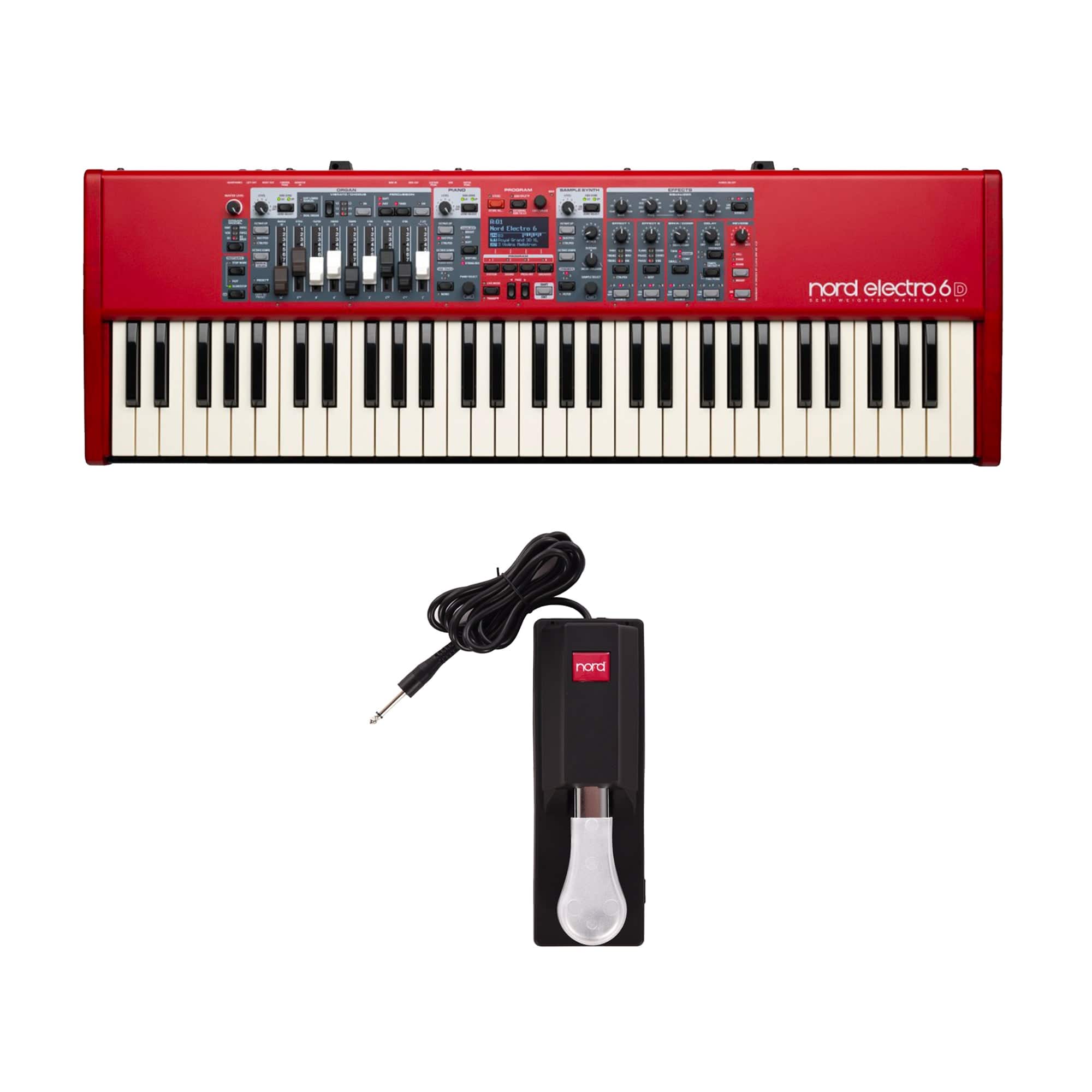 Nord Electro 6D 61-Key Semi-Weighted Keyboard and Single Pedal Bundle Keyboards and Synths / Synths / Digital Synths