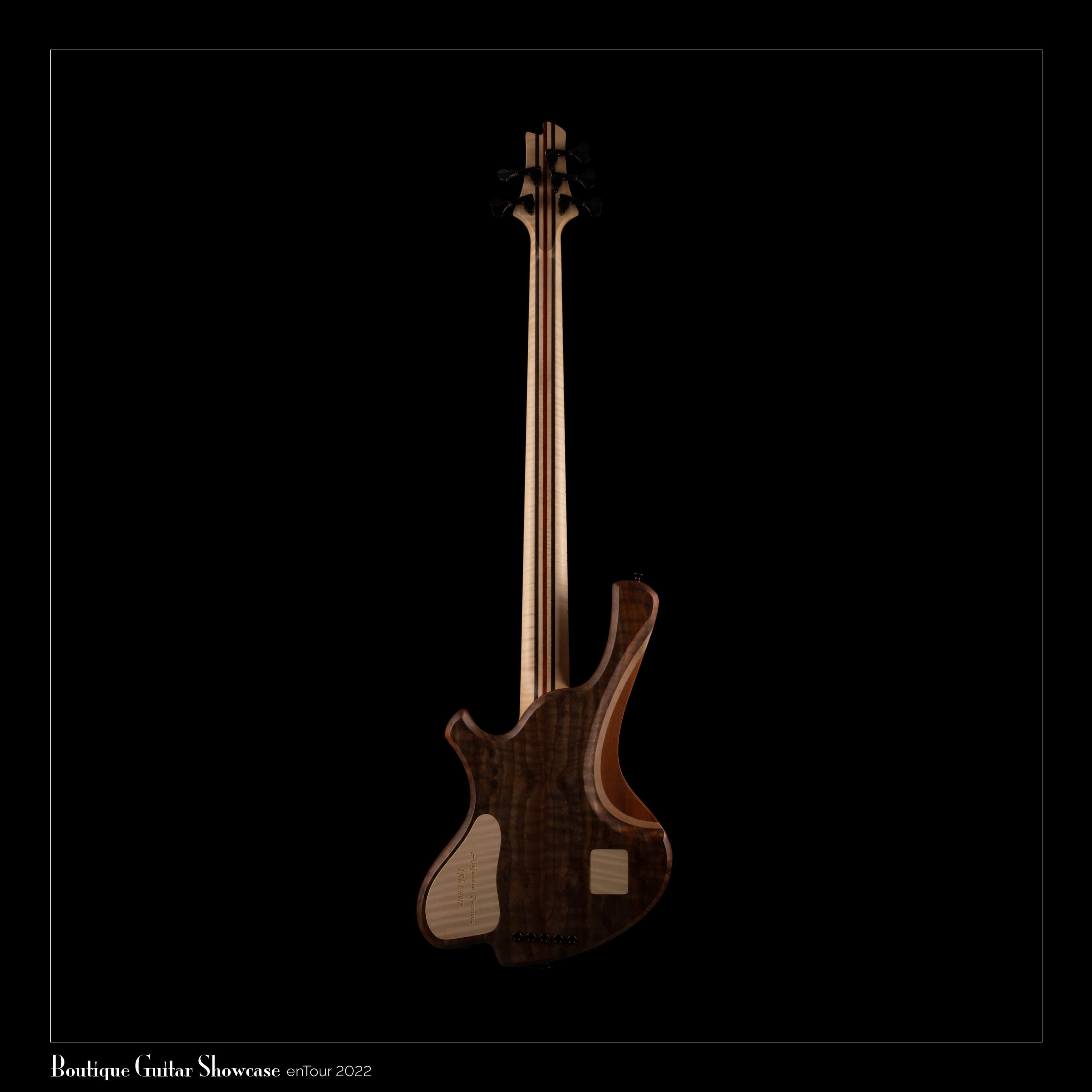 O3 Customs Rhodium RH5 Natural Open-Pore Satin w/Highly-Figured Black Walnut Top & Back