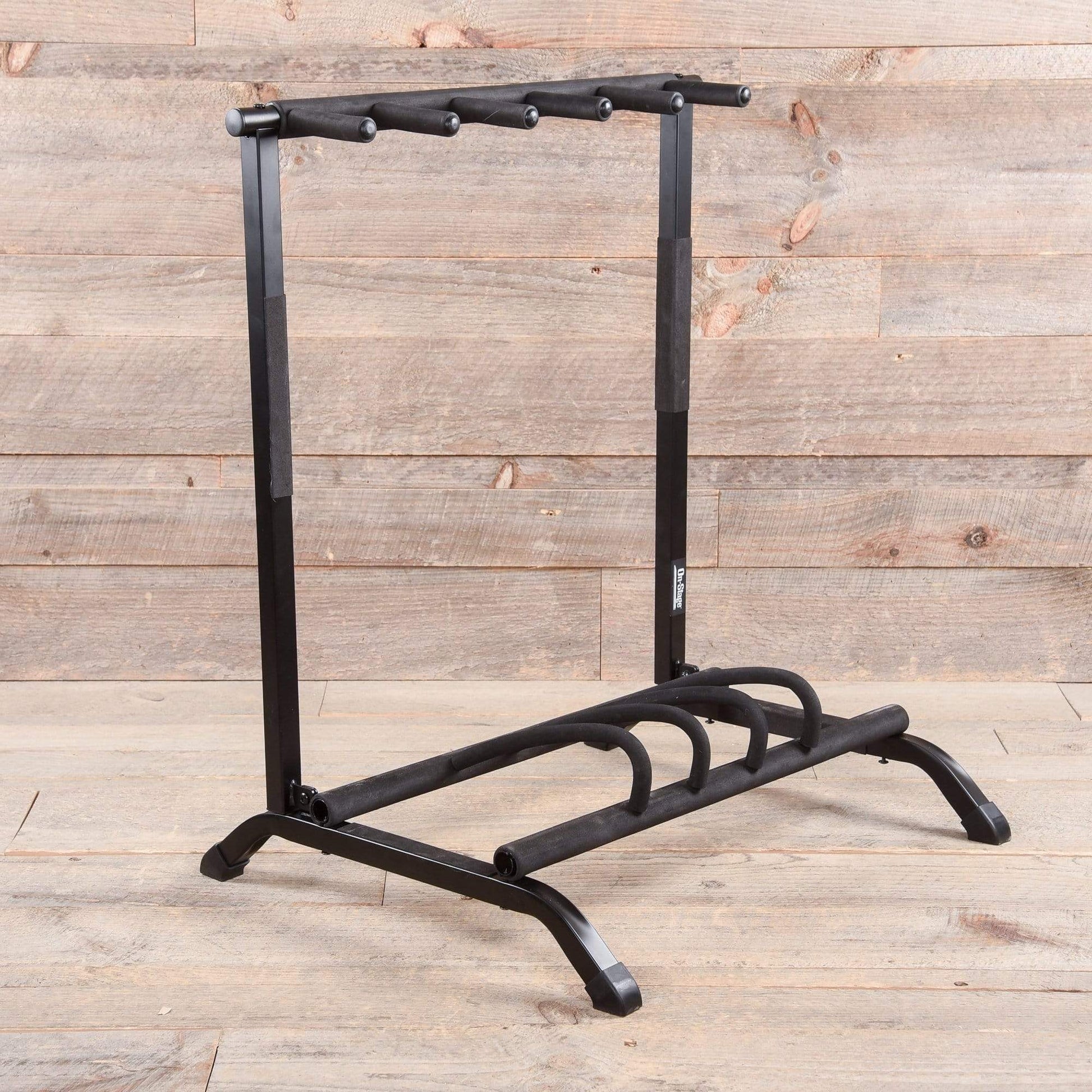 On-Stage Stands GS7561 5-Space Foldable Multi Guitar Rack Accessories / Stands