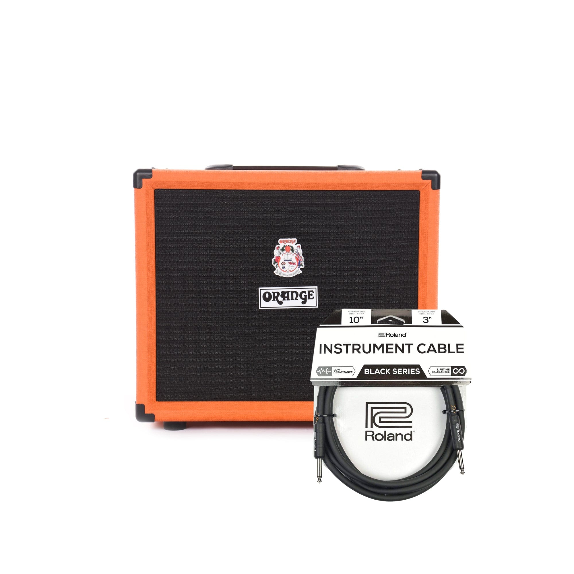 Orange Obc112 400w 1x12 Bass Speaker Cabinet And 1 Cable Bundle