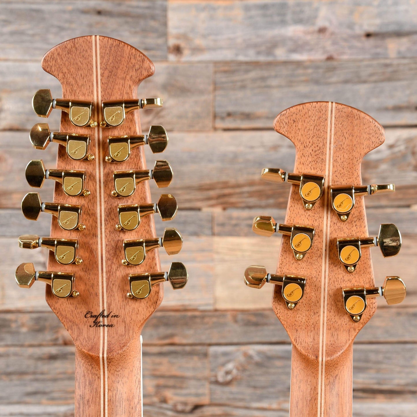 Ovation Richie Sambora Double Neck Black Acoustic Guitars / Jumbo