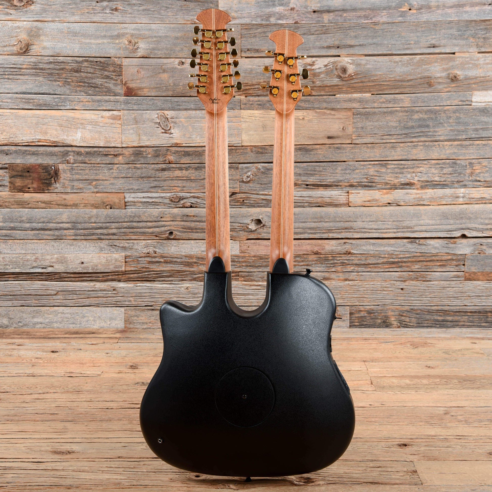 Ovation Richie Sambora Double Neck Black Acoustic Guitars / Jumbo