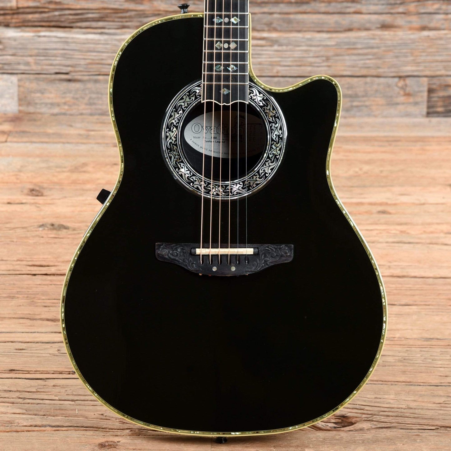 Ovation Custom Legend 1869 Black Acoustic Guitars / Parlor