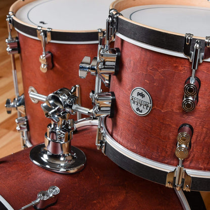 PDP Concept Maple 12/14/18 3pc. Drum Kit Ox Blood Satin w/Tobacco Wood Hoops Drums and Percussion / Acoustic Drums / Full Acoustic Kits