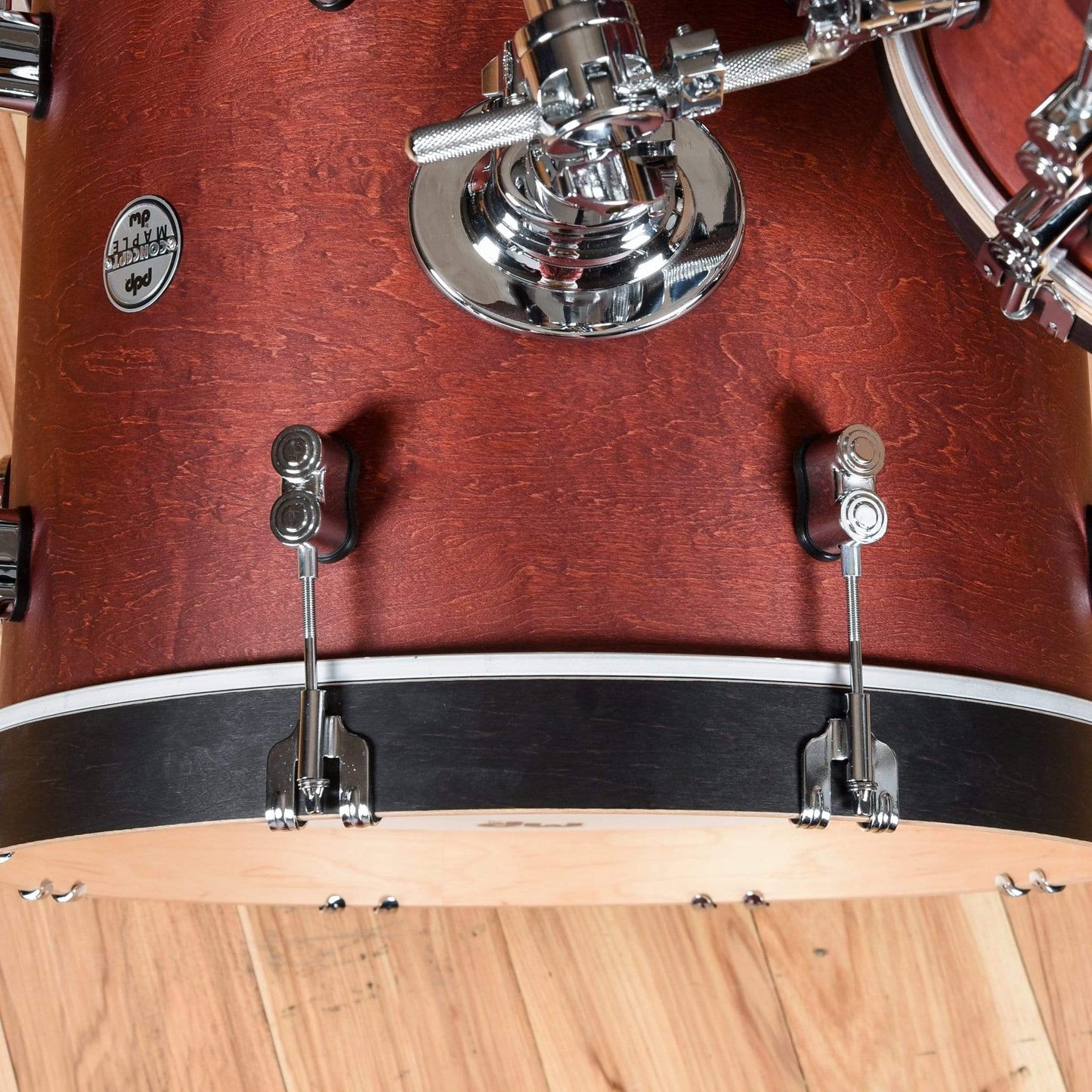 PDP Concept Maple 12/14/18 3pc. Drum Kit Ox Blood Satin w/Tobacco Wood Hoops Drums and Percussion / Acoustic Drums / Full Acoustic Kits