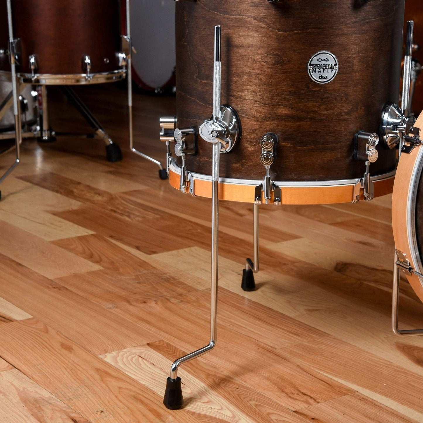 PDP Concept Maple 12/14/18 3pc. Drum Kit Walnut/Natural w/Wood Hoops Drums and Percussion / Acoustic Drums / Full Acoustic Kits