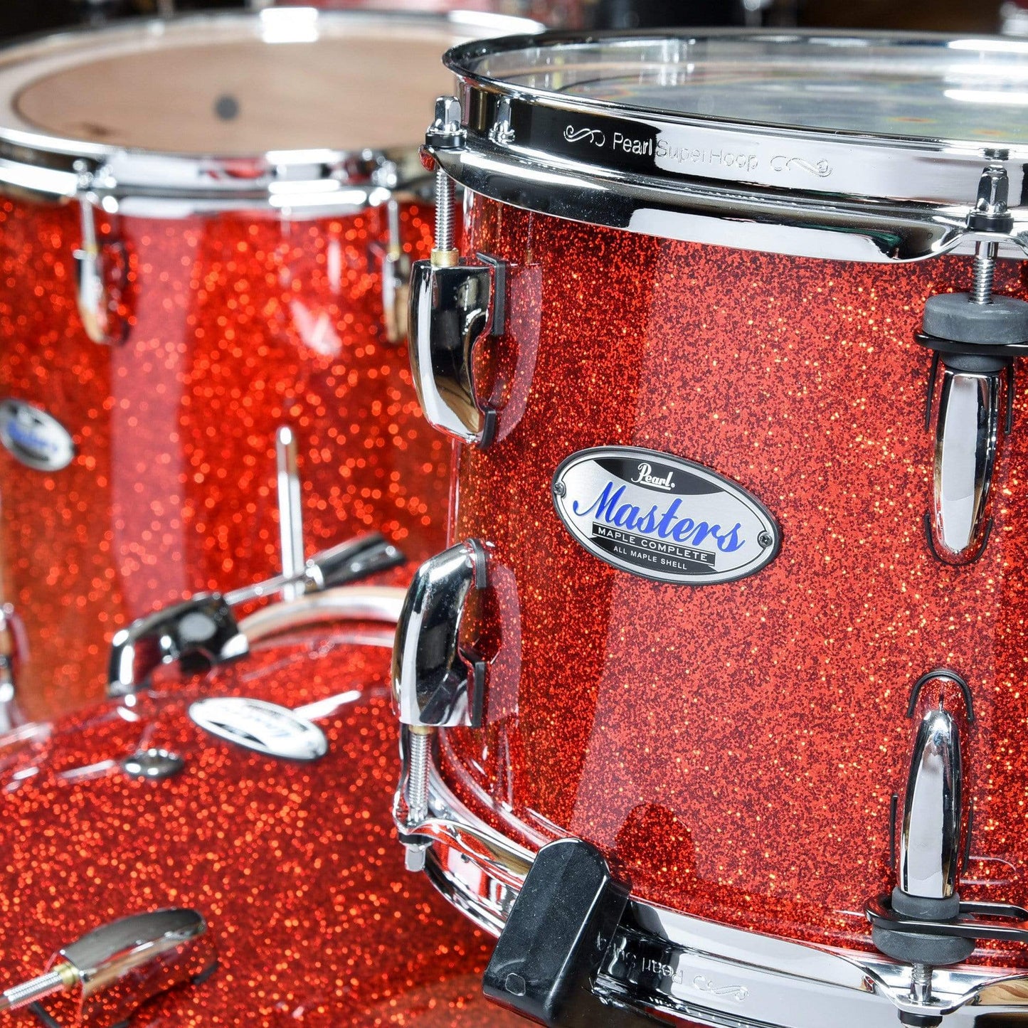 Pearl Masters Maple Complete 12/14/20 3pc. Drum Kit Vermillion Sparkle Drums and Percussion / Acoustic Drums / Full Acoustic Kits