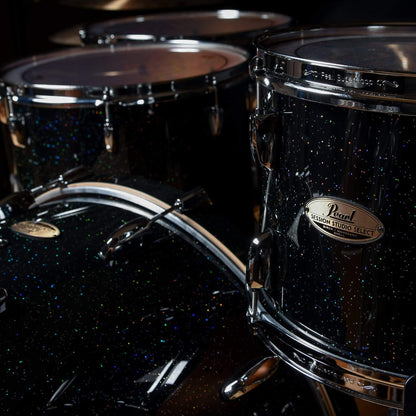 Pearl Session Studio Select 13/16/18/24 3pc. Drum Kit Black Halo Glitter Drums and Percussion / Acoustic Drums / Full Acoustic Kits