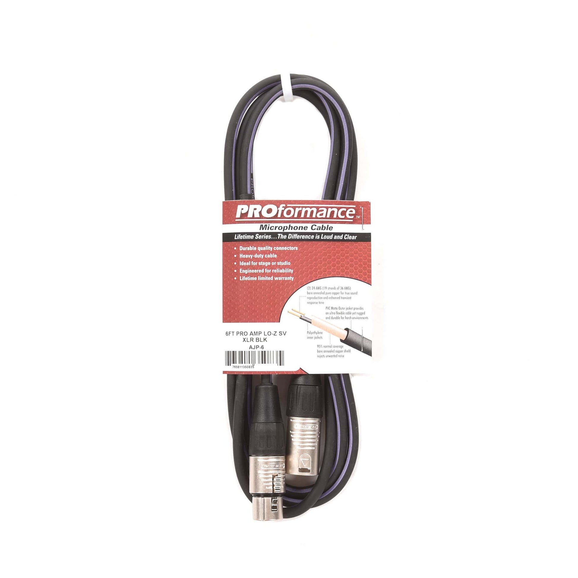 PROformance Microphone Cable 6ft Accessories