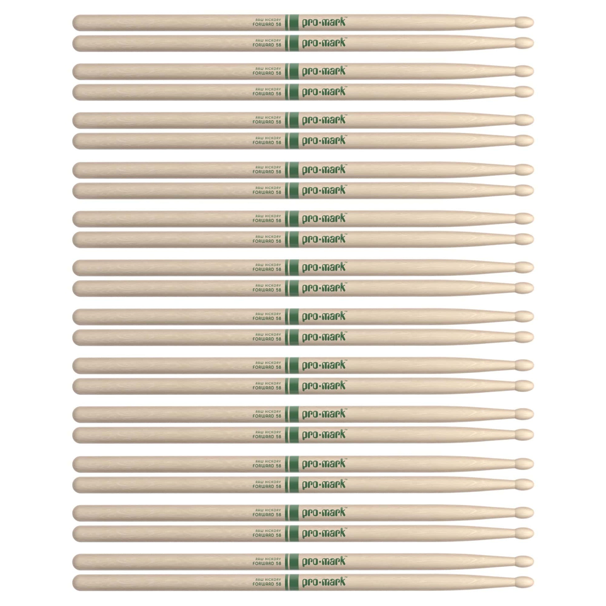 Promark American Hickory 5B Natural Wood Tip Drum Sticks (12 Pair Bundle) Drums and Percussion / Parts and Accessories / Drum Sticks and Mallets