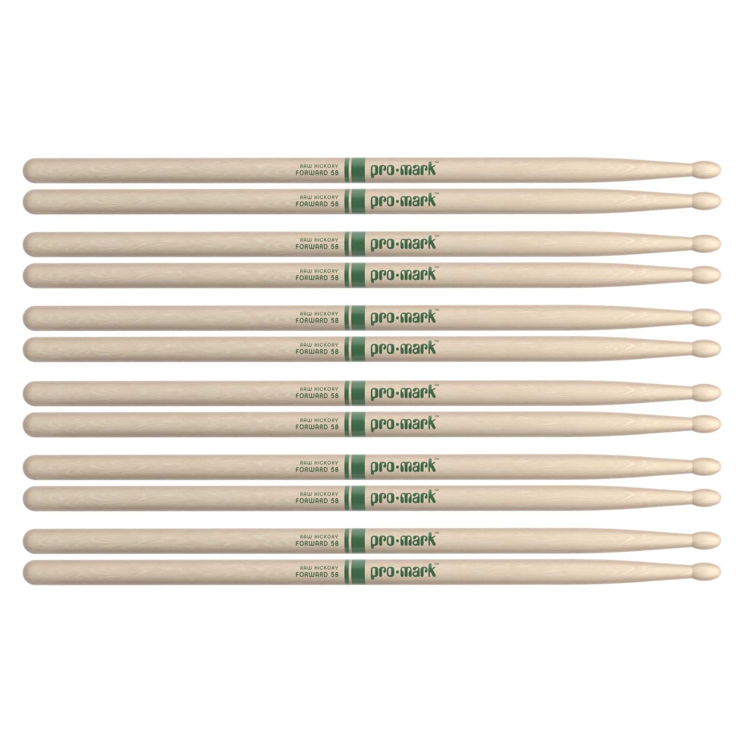 Promark American Hickory 5B Natural Wood Tip Drum Sticks (6 Pair Bundle) Drums and Percussion / Parts and Accessories / Drum Sticks and Mallets