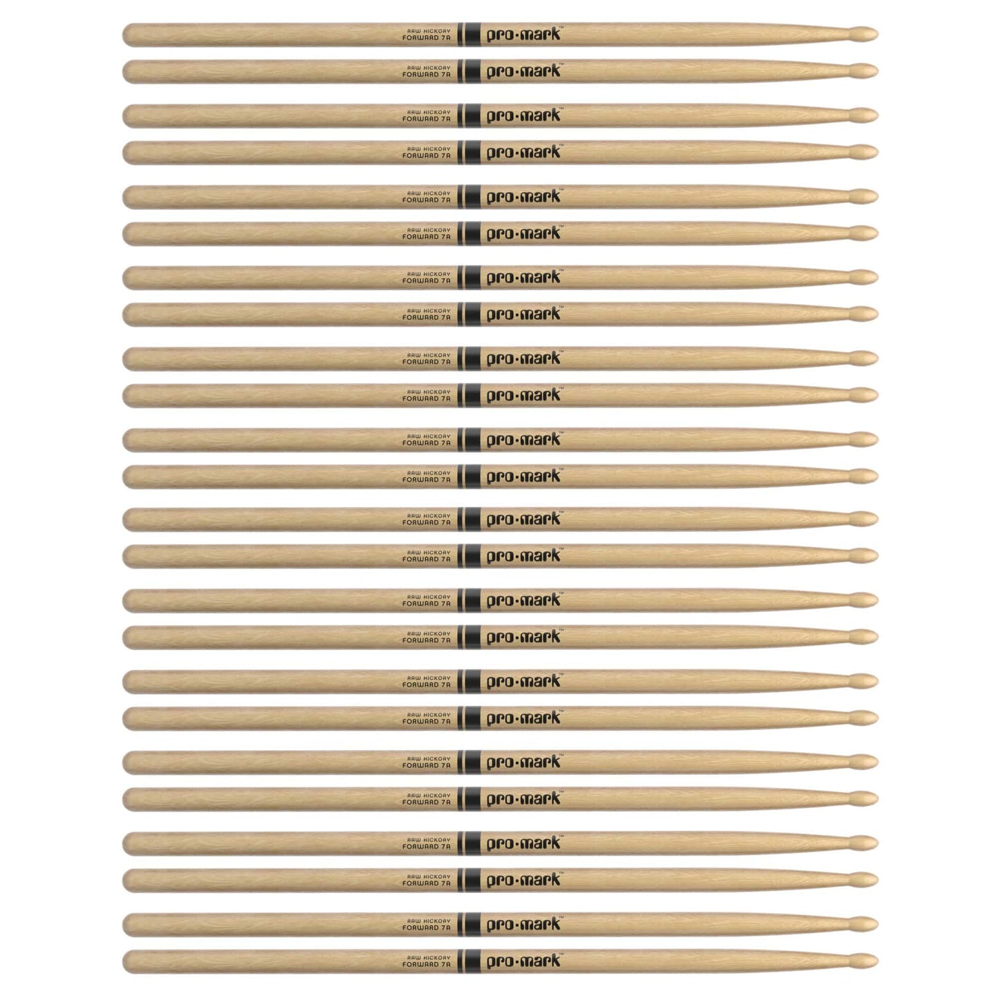 Promark American Hickory 7A Natural Wood Tip Drum Sticks (12 Pair Bundle) Drums and Percussion / Parts and Accessories / Drum Sticks and Mallets