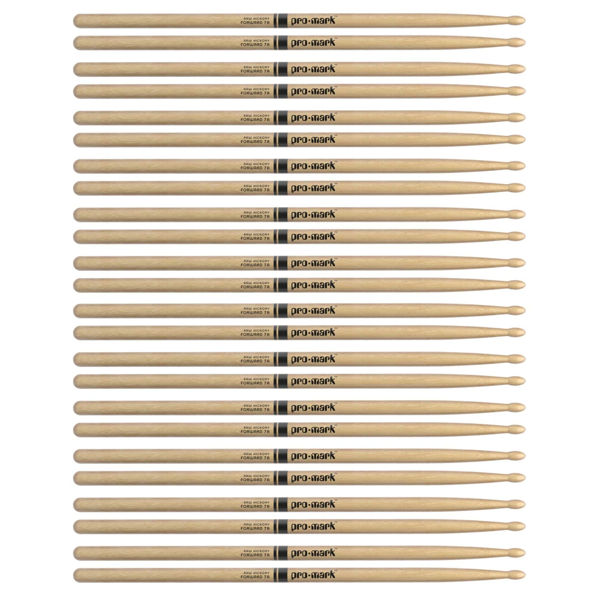 Promark American Hickory 7A Natural Wood Tip Drum Sticks (12 Pair Bundle) Drums and Percussion / Parts and Accessories / Drum Sticks and Mallets