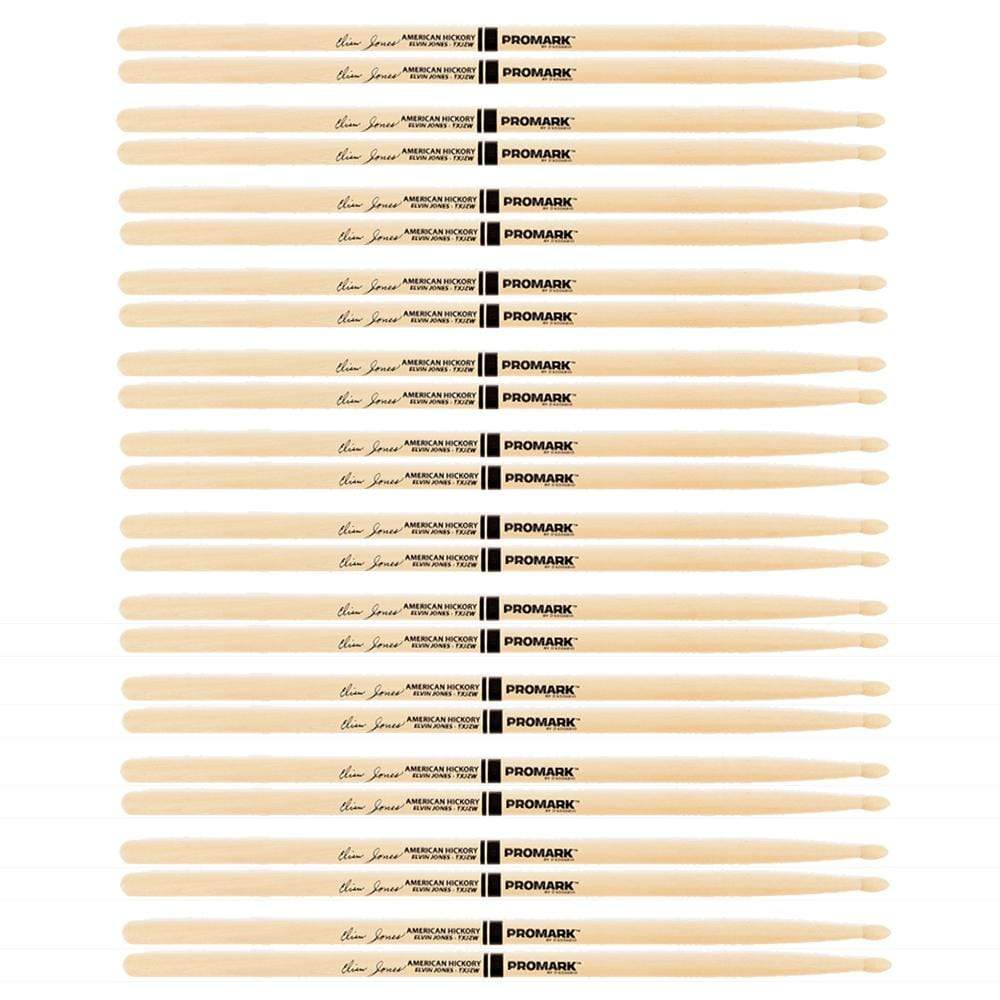Promark American Hickory Jazz Elvin Jones Wood Tip Drum Sticks (12 Pair Bundle) Drums and Percussion / Parts and Accessories / Drum Sticks and Mallets