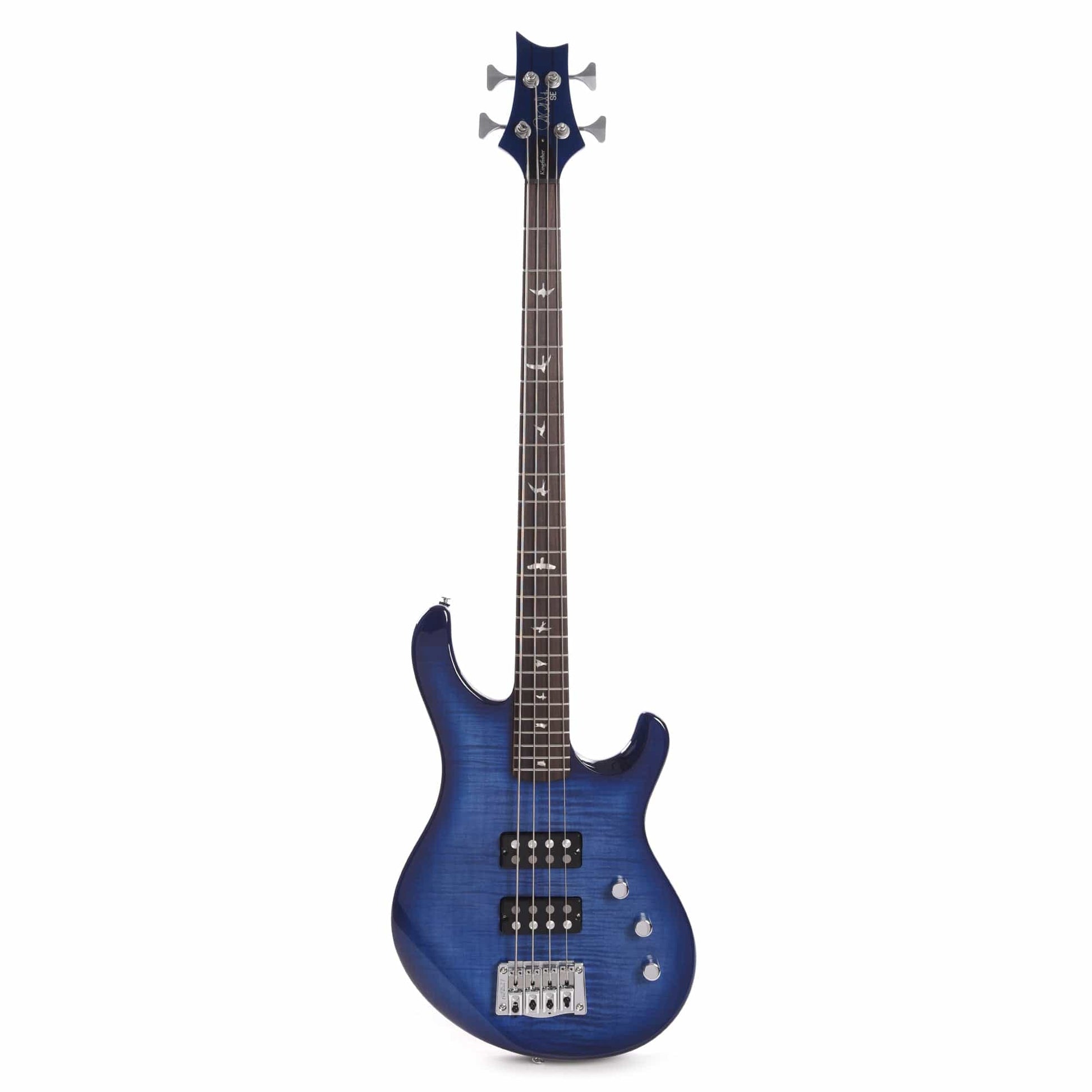 PRS SE Kingfisher Bass Faded Blue Wrap Around Burst Bass Guitars / 4-String