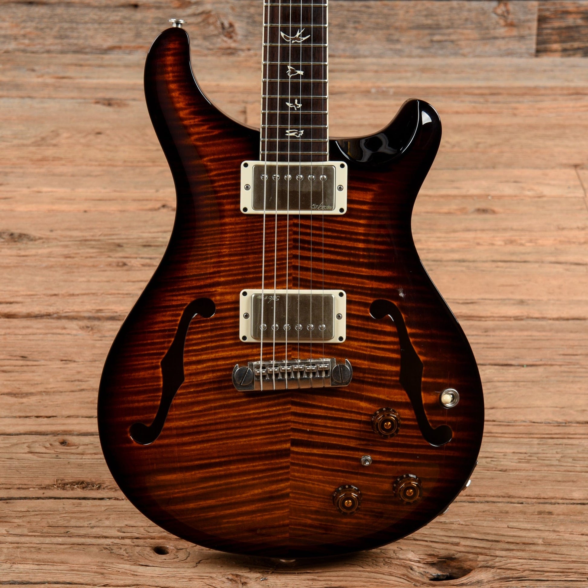 PRS Hollowbody II Piezo Black Gold Burst 2012 Electric Guitars / Hollow Body