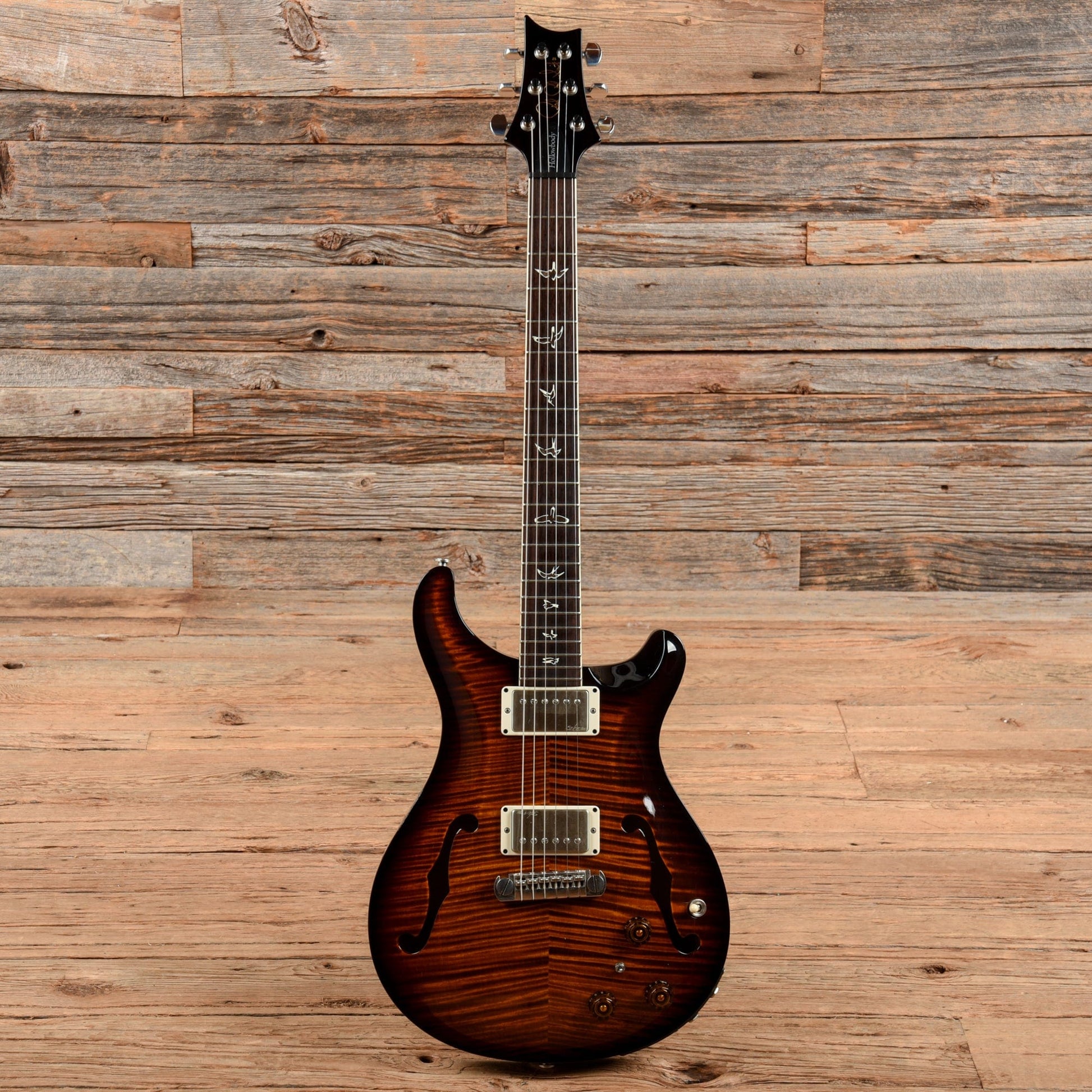 PRS Hollowbody II Piezo Black Gold Burst 2012 Electric Guitars / Hollow Body