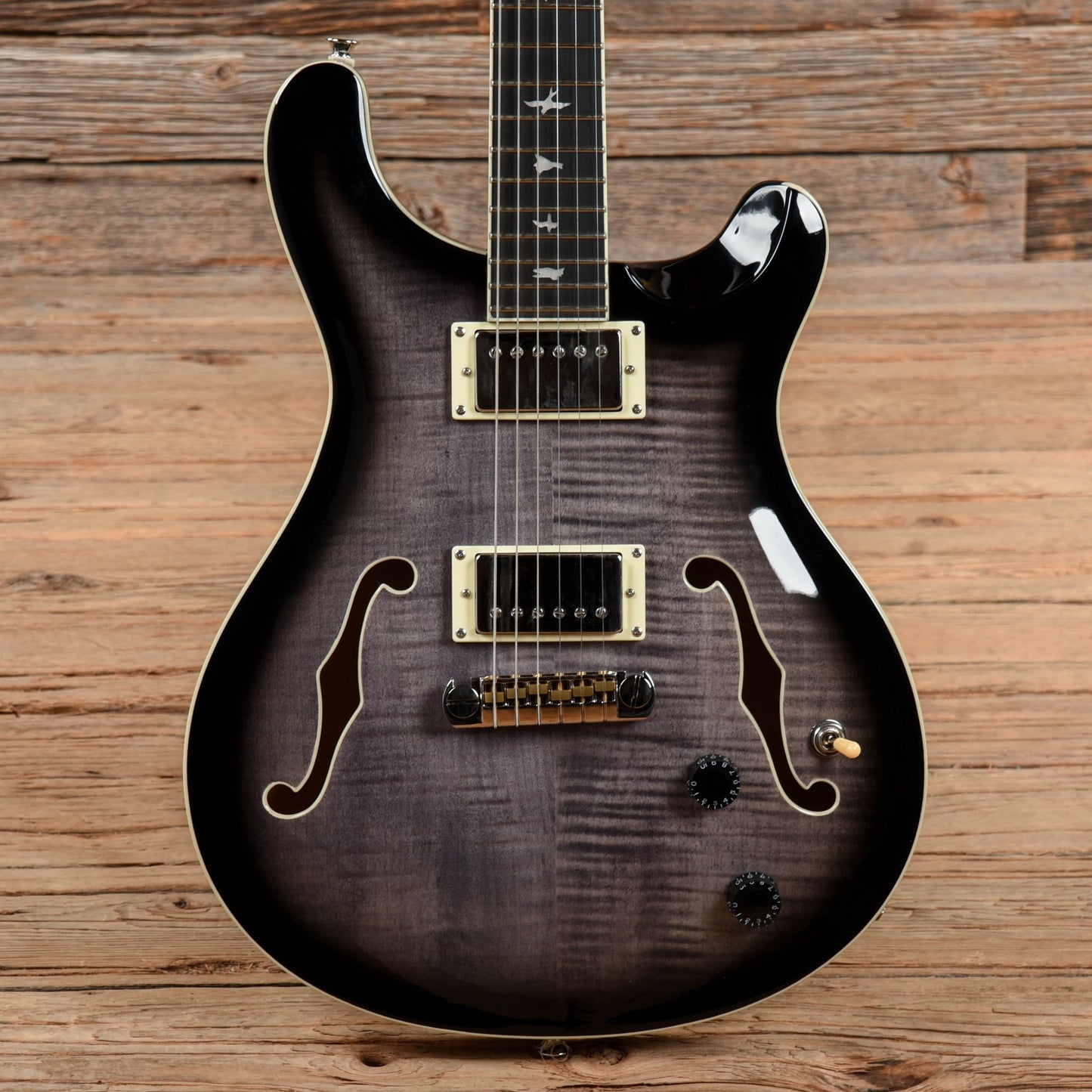 PRS SE Hollowbody II Transparent Black Electric Guitars / Hollow Body