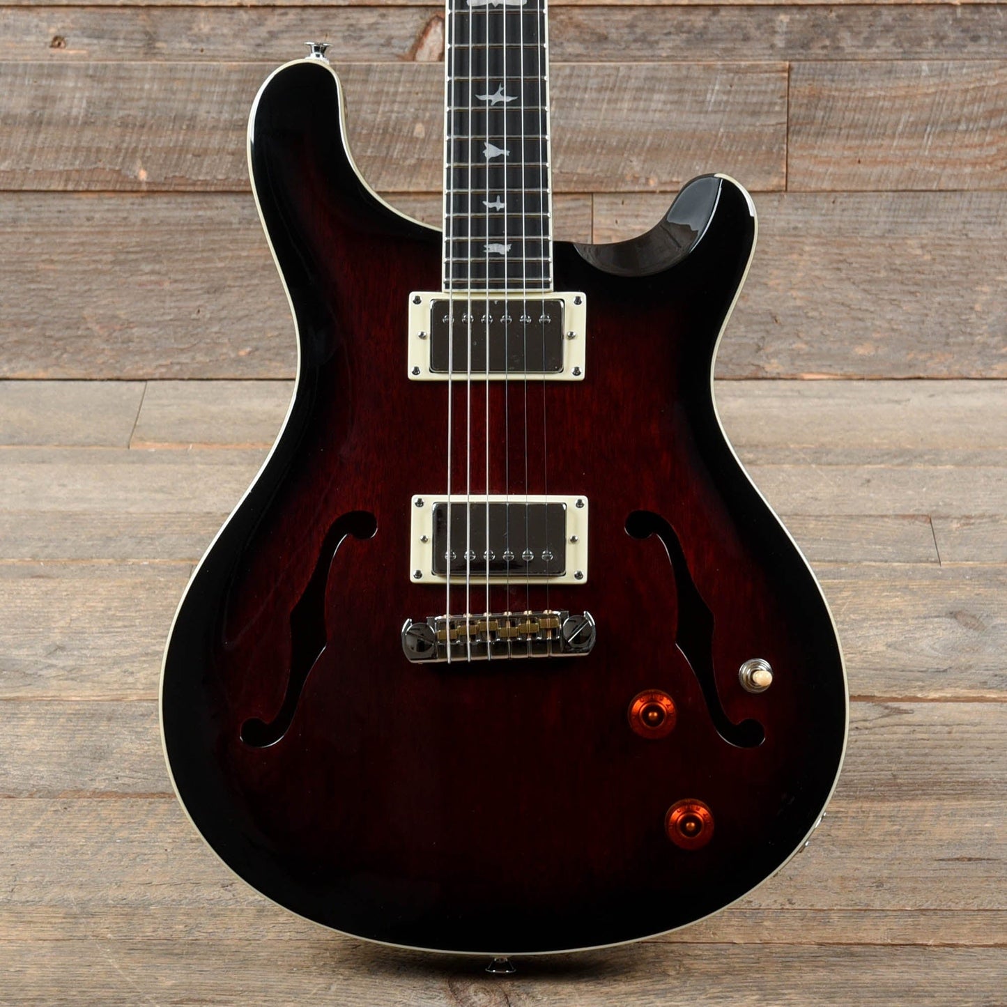 PRS SE Hollowbody Standard Fire Red Burst Electric Guitars / Hollow Body