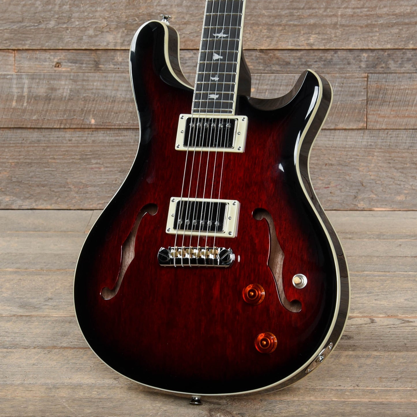 PRS SE Hollowbody Standard Fire Red Burst Electric Guitars / Hollow Body