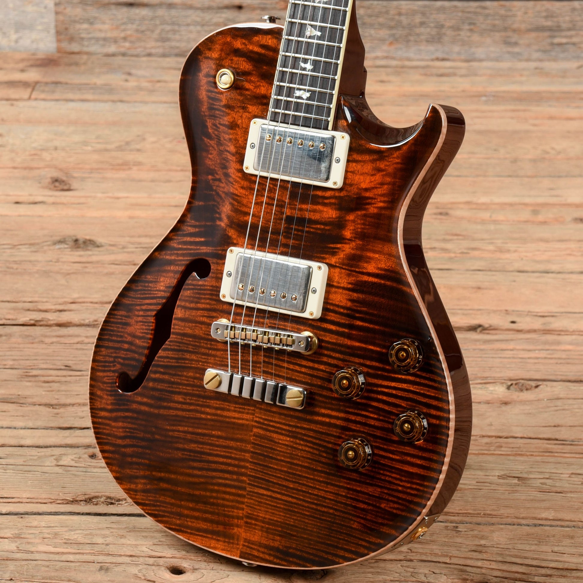 PRS McCarty 594 Semi-Hollow 10-Top Black Gold Burst 2019 Electric Guitars / Semi-Hollow