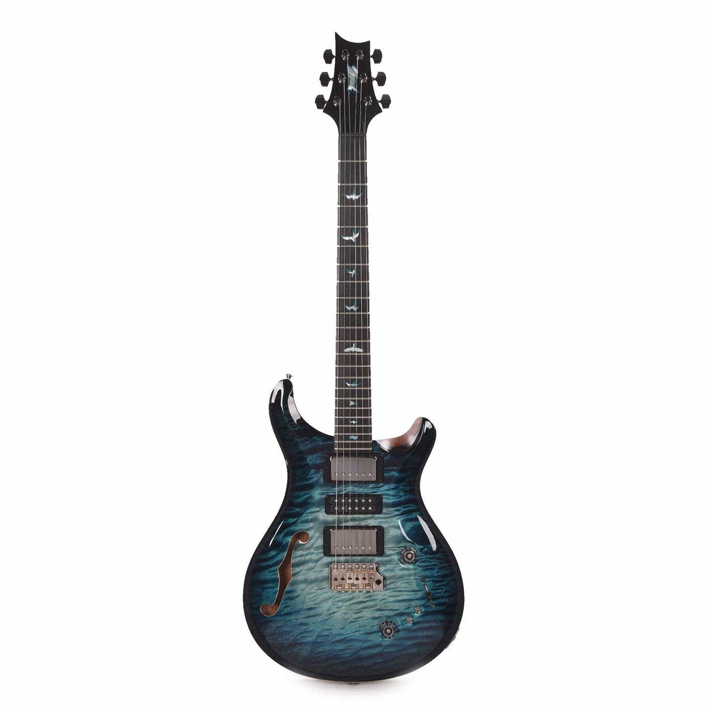 PRS Private Stock Special Semi-Hollow One Piece Quilted Maple Blue Steel Glow Smokeburst Electric Guitars / Semi-Hollow