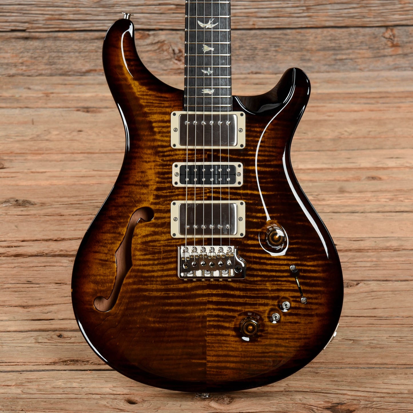 PRS Special 22 Semi-Hollow Black Gold Burst Electric Guitars / Semi-Hollow