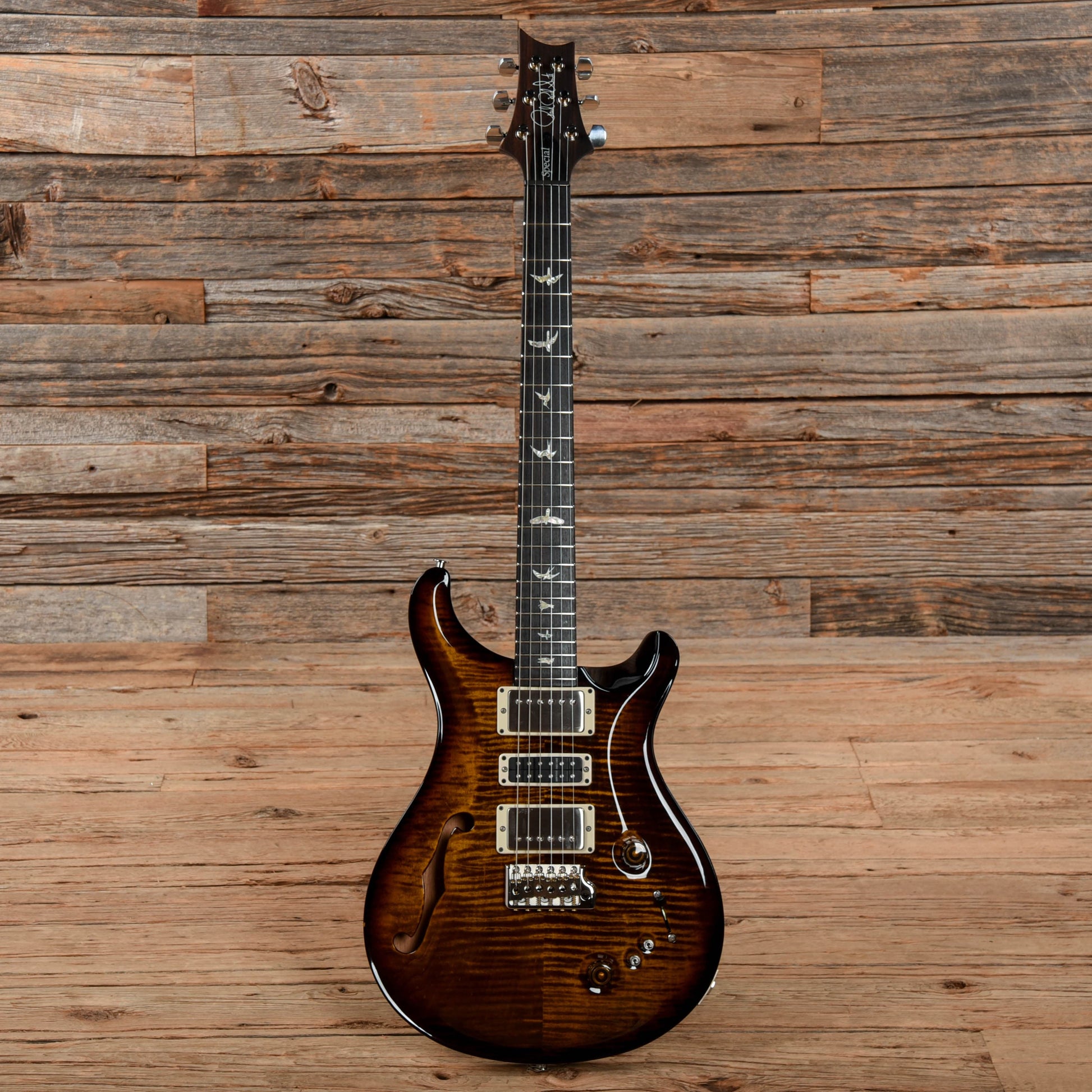 PRS Special 22 Semi-Hollow Black Gold Burst Electric Guitars / Semi-Hollow