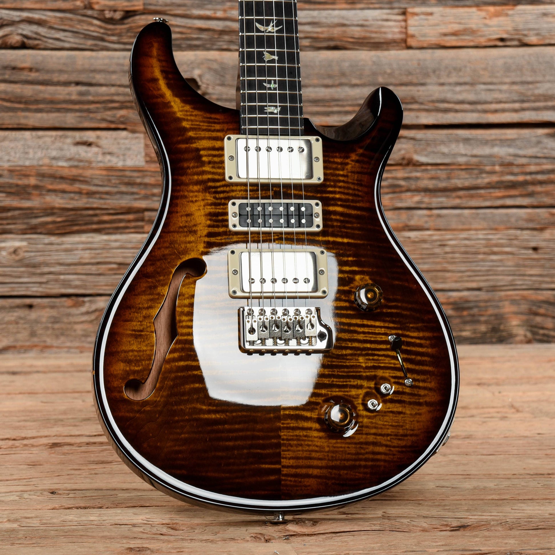 PRS Special 22 Semi-Hollow Black Gold Burst Electric Guitars / Semi-Hollow