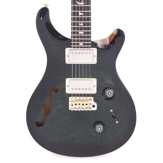 PRS Wood Library Custom 24 Semi-Hollow 10 Top Flame Evergreen w/Torrefied Maple Neck & Brazilian Rosewood Fingerboard Electric Guitars / Semi-Hollow