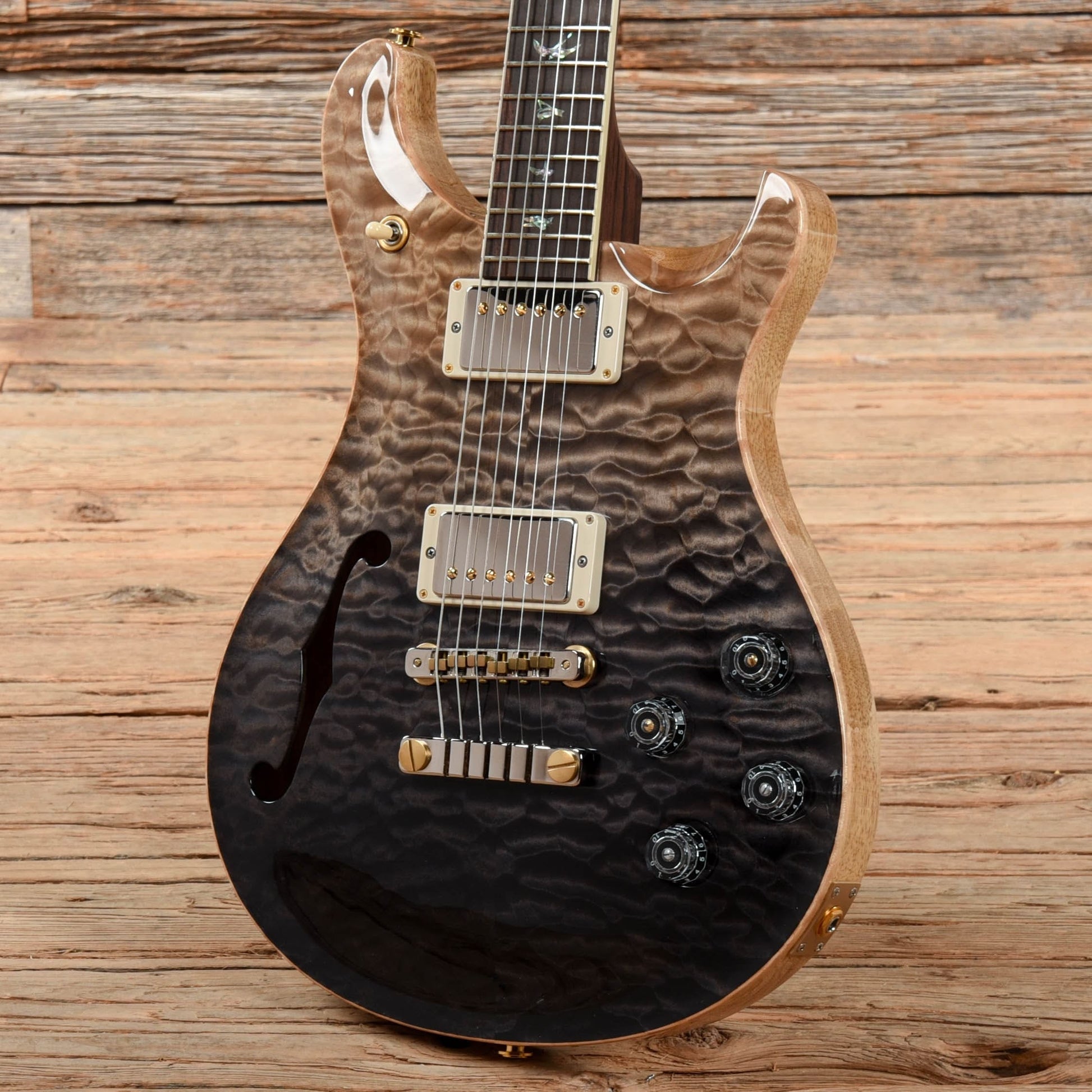 PRS Wood Library McCarty 594 Semi-Hollow w/Brazilian Rosewood Fretboard Black Fade 2019 Electric Guitars / Semi-Hollow