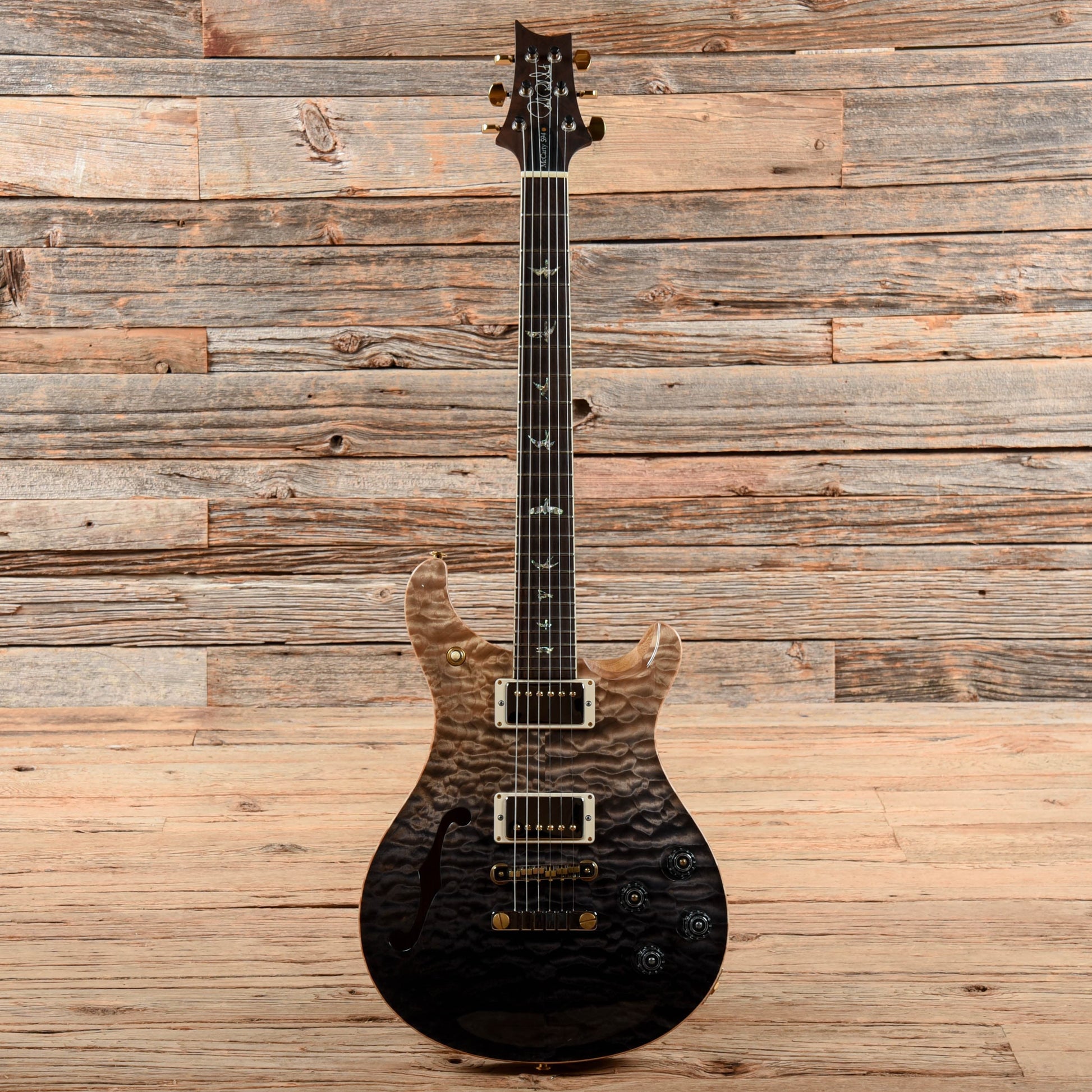 PRS Wood Library McCarty 594 Semi-Hollow w/Brazilian Rosewood Fretboard Black Fade 2019 Electric Guitars / Semi-Hollow